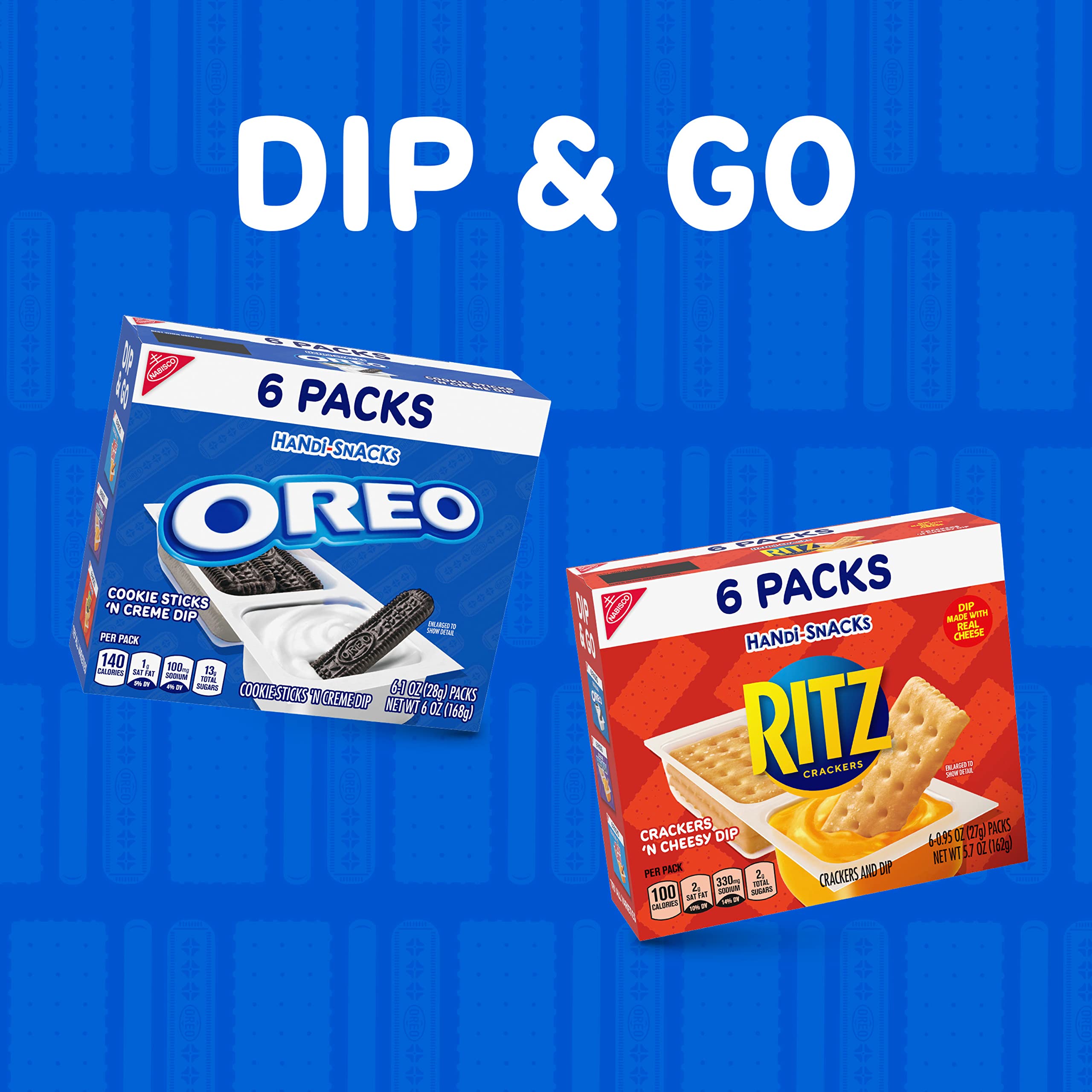 OREO & RITZ Variety Pack Snacks - 30 Individually Wrapped Packs (Assorted Flavors) | Perfect for School Lunches, Office Snacks & On-the-Go Treats