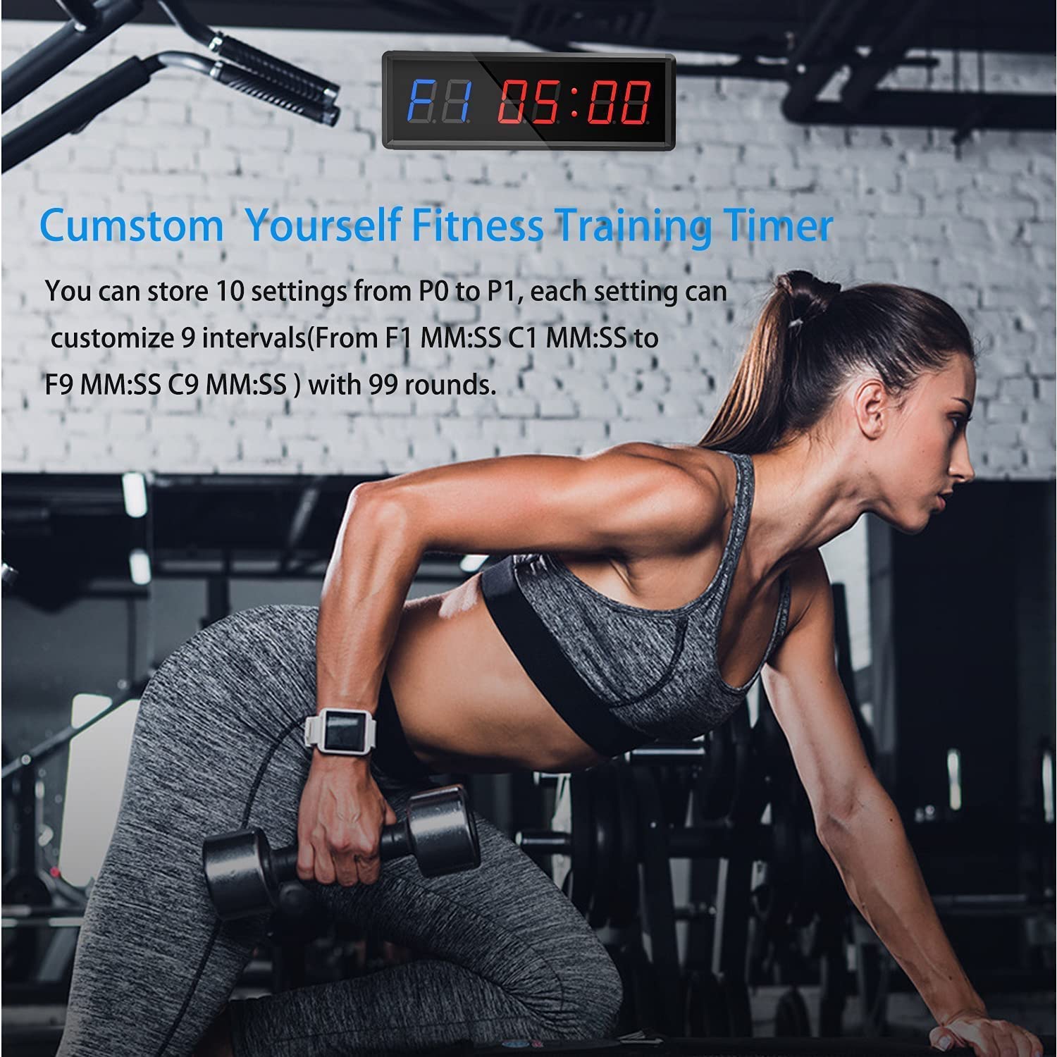 Gym Clock With Remote - 1.5