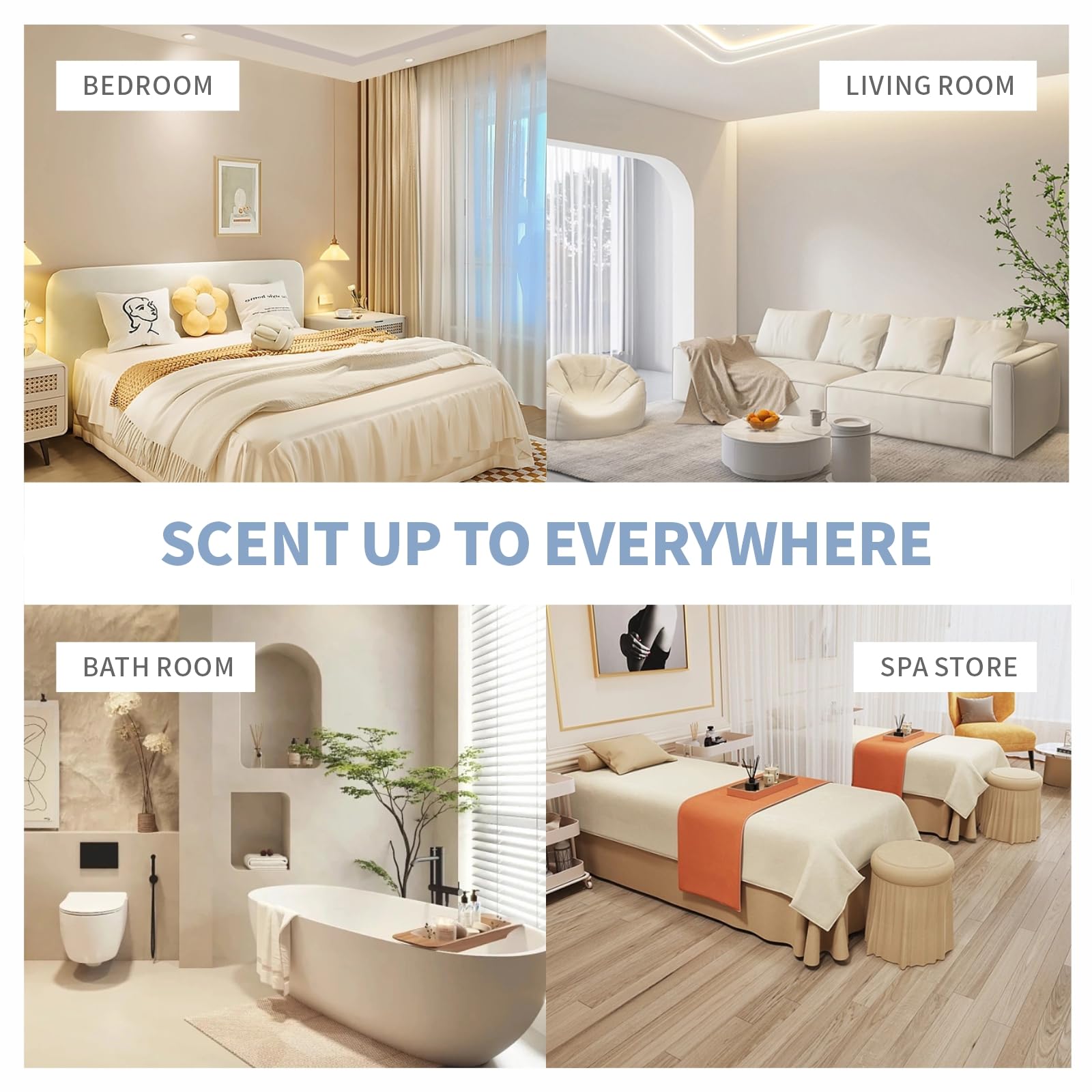 Smart Scent Air Machine for Home, Hotel, Spa & Office - 850ML HVAC Essential Oil Diffuser, Waterless Aromatherapy System Covers 4500 Sq.Ft - Perfect for Relaxation, Stress Relief & Creating Inviting Spaces