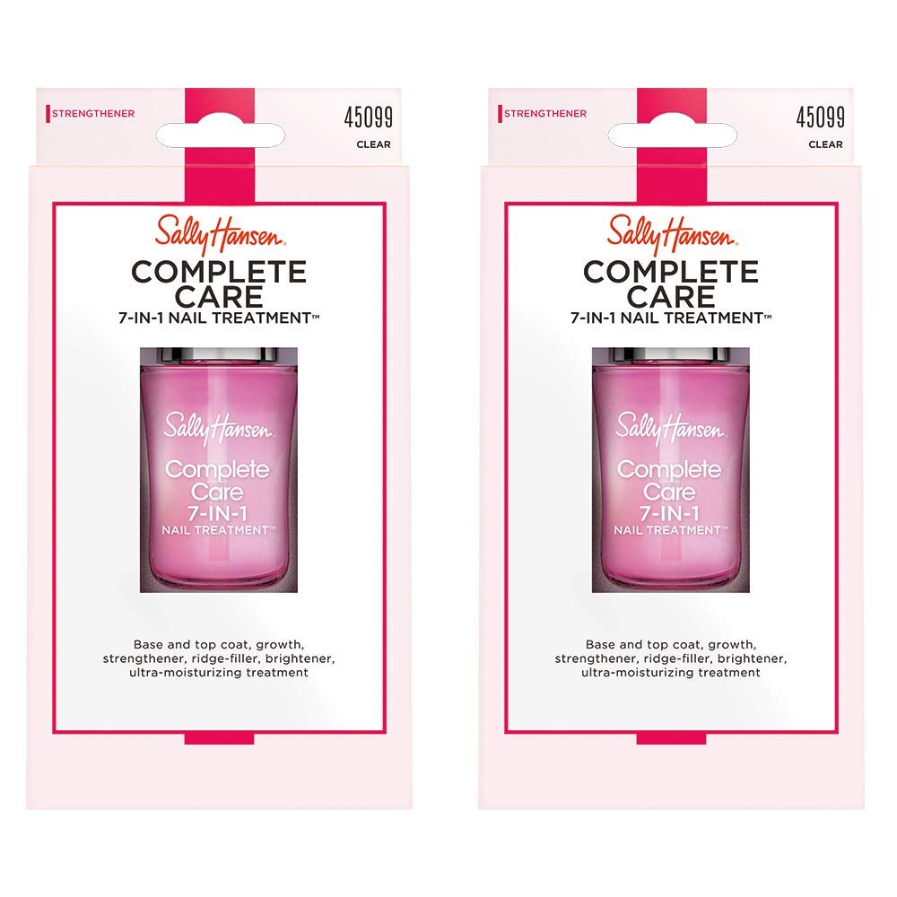 Sally Hansen Complete Care 7-in-1 Nail Treatment - Strengthener, Growth, Repair, Moisturize, Smooth, Shine & Protect - 2 Pack for Healthy Nails at Home or Salon