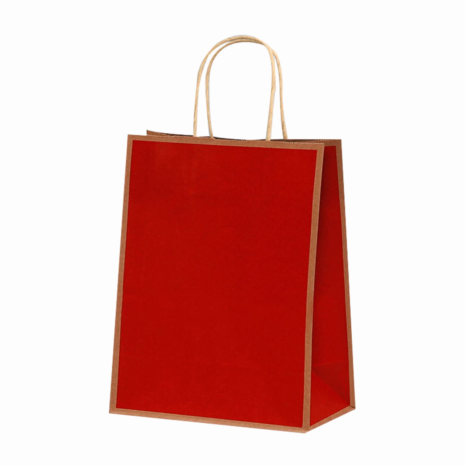 100 Pcs Kraft Paper Gift Bags with Handles - 8x4x11 Inch Eco-Friendly Retail Packaging Bags for Grocery, Lunch, Fruit, Kids Parties, Holiday Gifts & Arts Crafts (Great for Birthday, Christmas, Baby Shower & Store Displays)