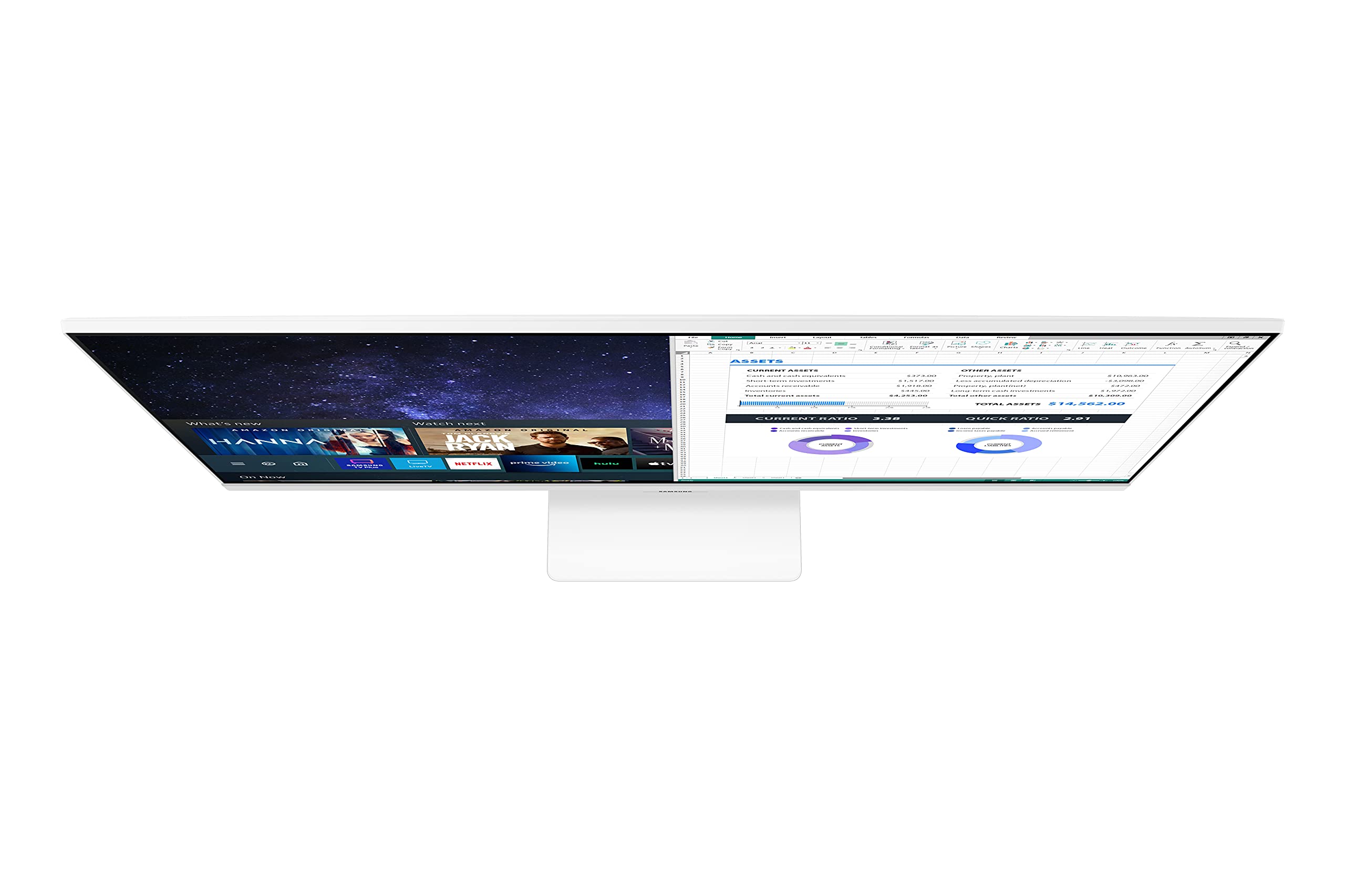 SAMSUNG 27-Inch FHD Smart Monitor with Streaming TV - LS27AM501NNXZA (2021 Model) for Home Office, Gaming & Entertainment