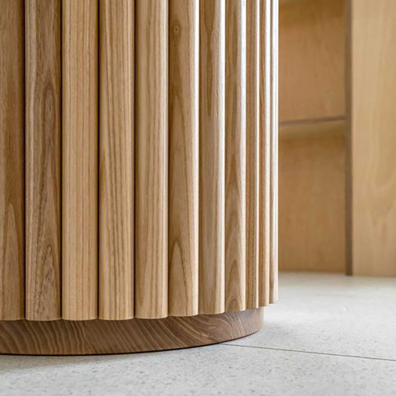WOODFLEX Flexible Wooden Slat Under Bench Counter Panel - Oak Veneer 900mm x 600mm Half Round for Kitchen Islands & Bar Counters