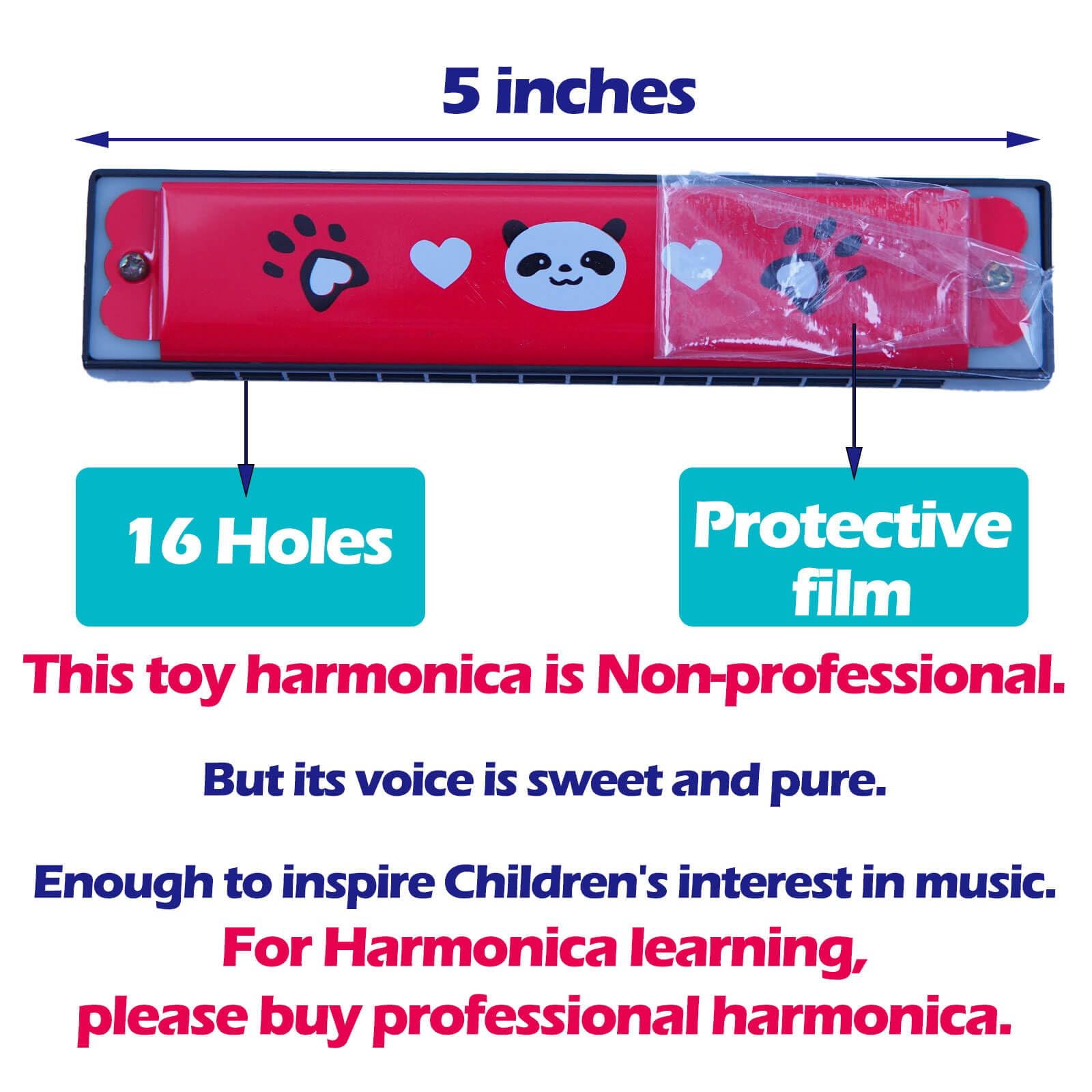 24-Piece Kids Harmonica Toy Set - 16 Hole Musical Instrument for Toddlers & Children - Perfect for Birthday Party Favors, Goodie Bags & Music Education - Fun Learning Toy Gift for Boys & Girls Ages 3+