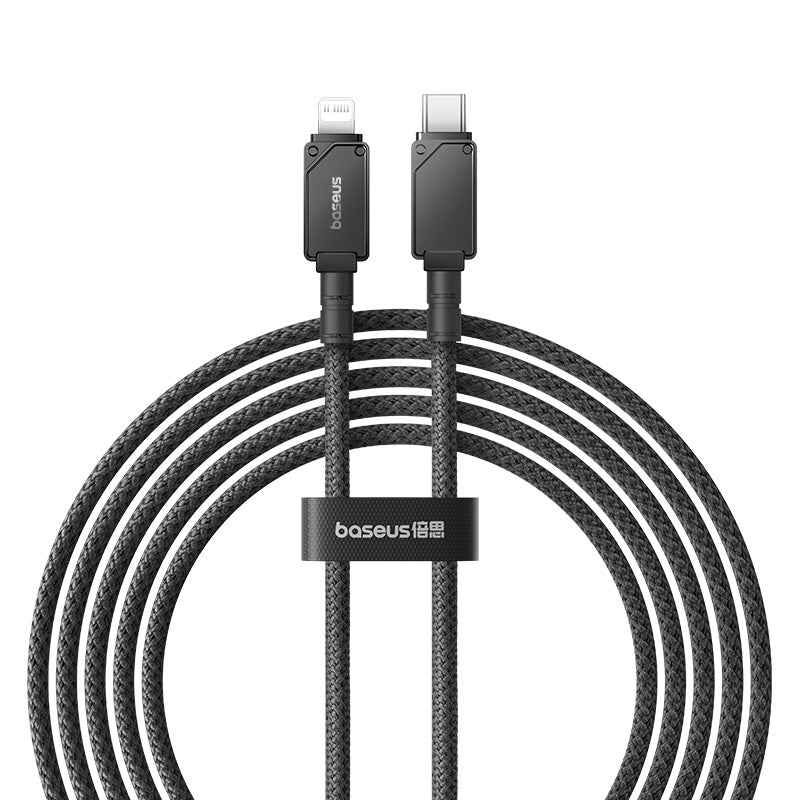 Baseus 20W Fast Charging Cable 2m USB-C to Lightning Cable - Black | Compatible with iPhone, iPad & More for Home, Office & Travel Charging