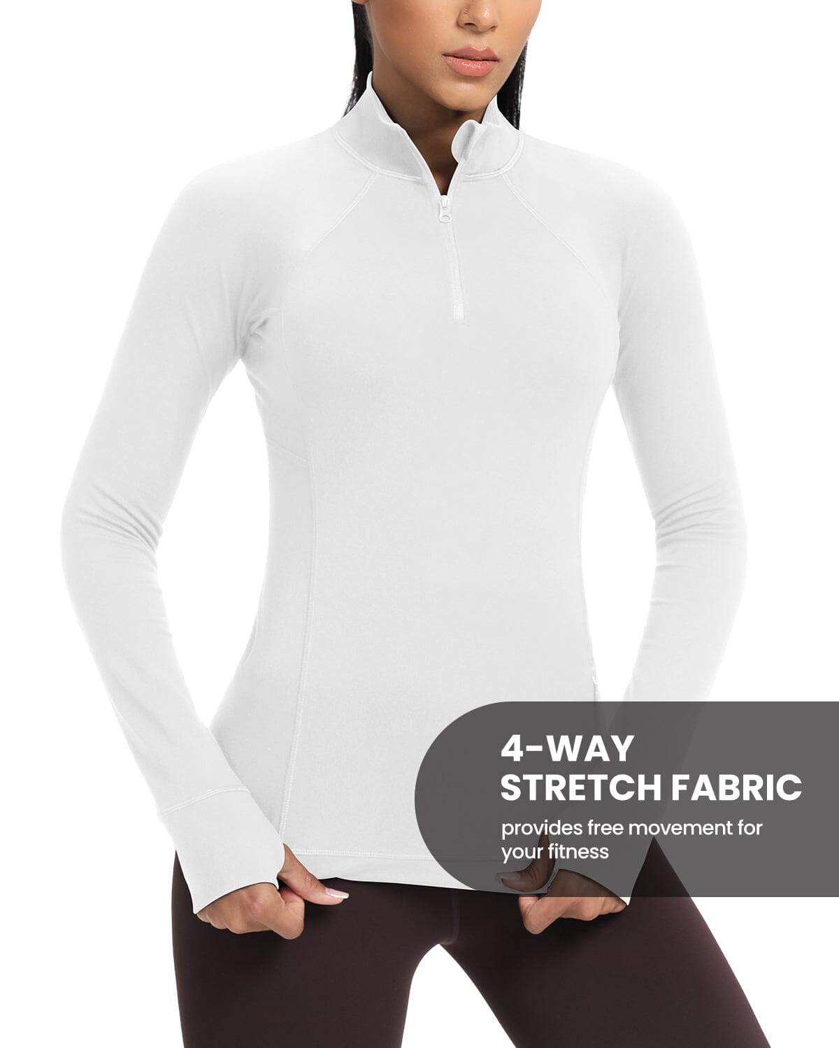 Women's Lightweight Running Quarter Zip Pullover - Breathable & Moisture-Wicking Athletic Top for Jogging, Gym & Outdoor Workouts