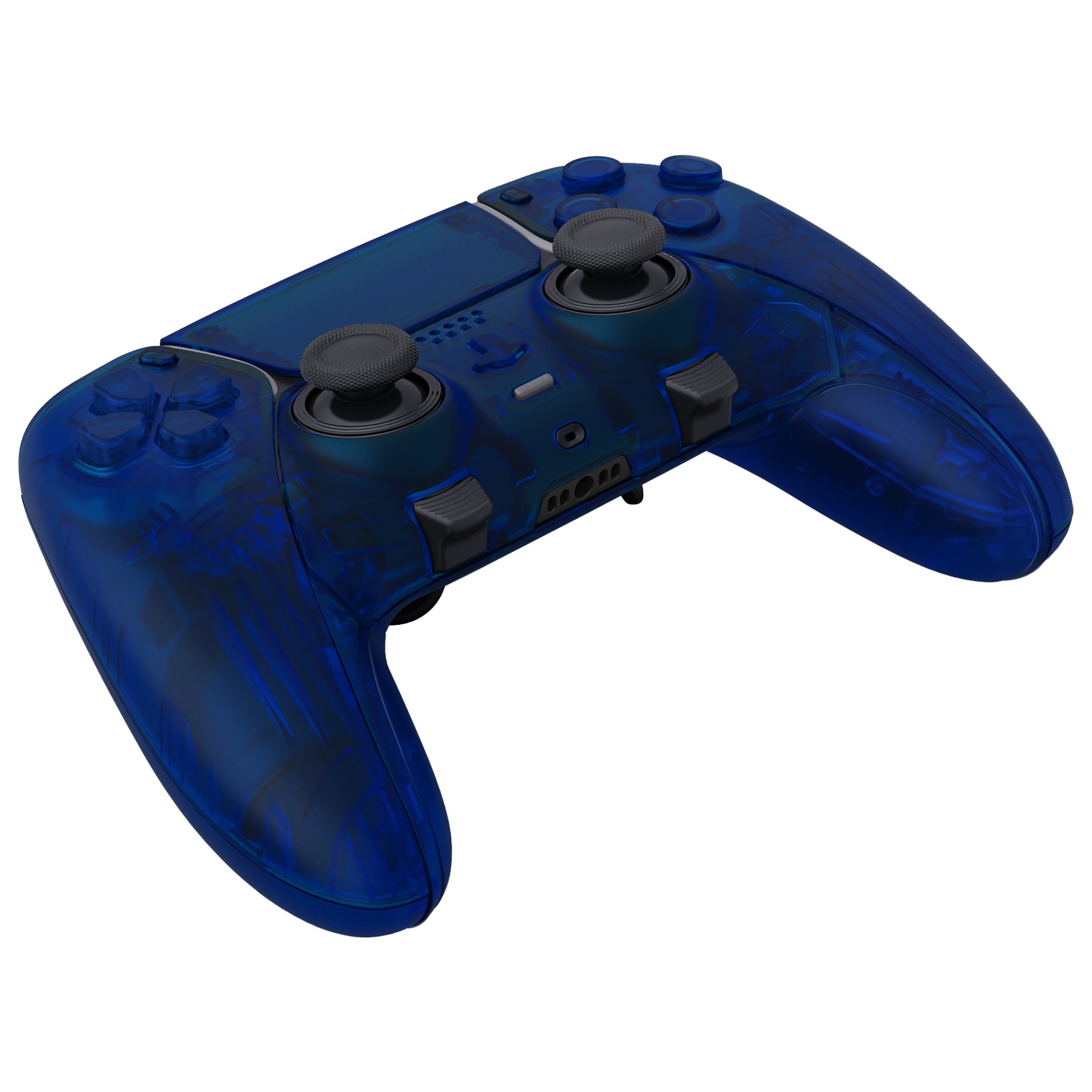 eXtremeRate Clear Blue Full Housing Shell with Buttons & Touchpad Cover for PS5 Edge Controller - Custom Replacement Front & Back Plates | Gaming Accessories for Enhanced PS5 Edge Controller Experience