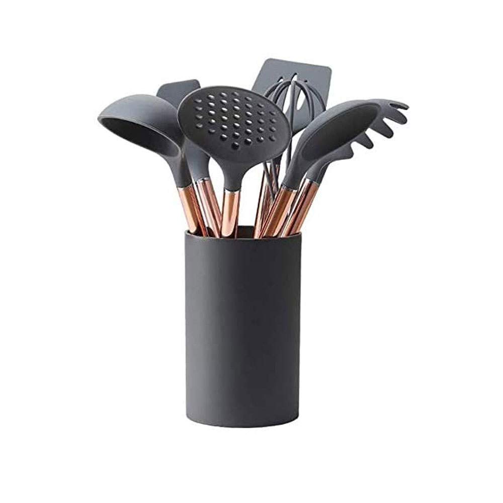 Premium Non-Stick Silicone Kitchen Utensil Set - 6-Piece Cooking Tools with Spatula, Ladle, Egg Whisk & Spoon - Heat-Resistant & BPA-Free for Baking, Frying & Serving - Perfect Kitchen Gadgets for Home Chefs