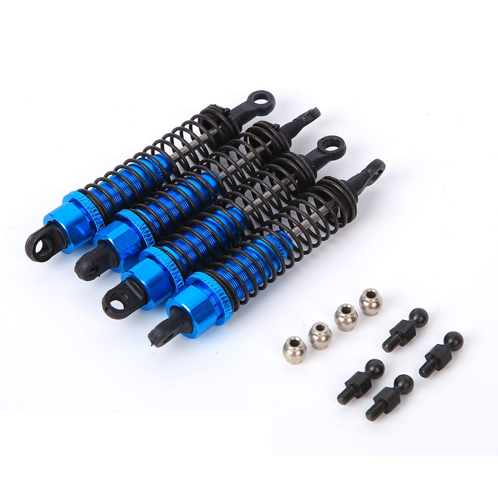 80MM Aluminum Alloy RC Car Shock Absorbers - Front & Rear Suspension for RGT 136100 1/10 Scale RC Cars (Blue) | Durable Off-Road Bashing & Racing Performance Upgrade