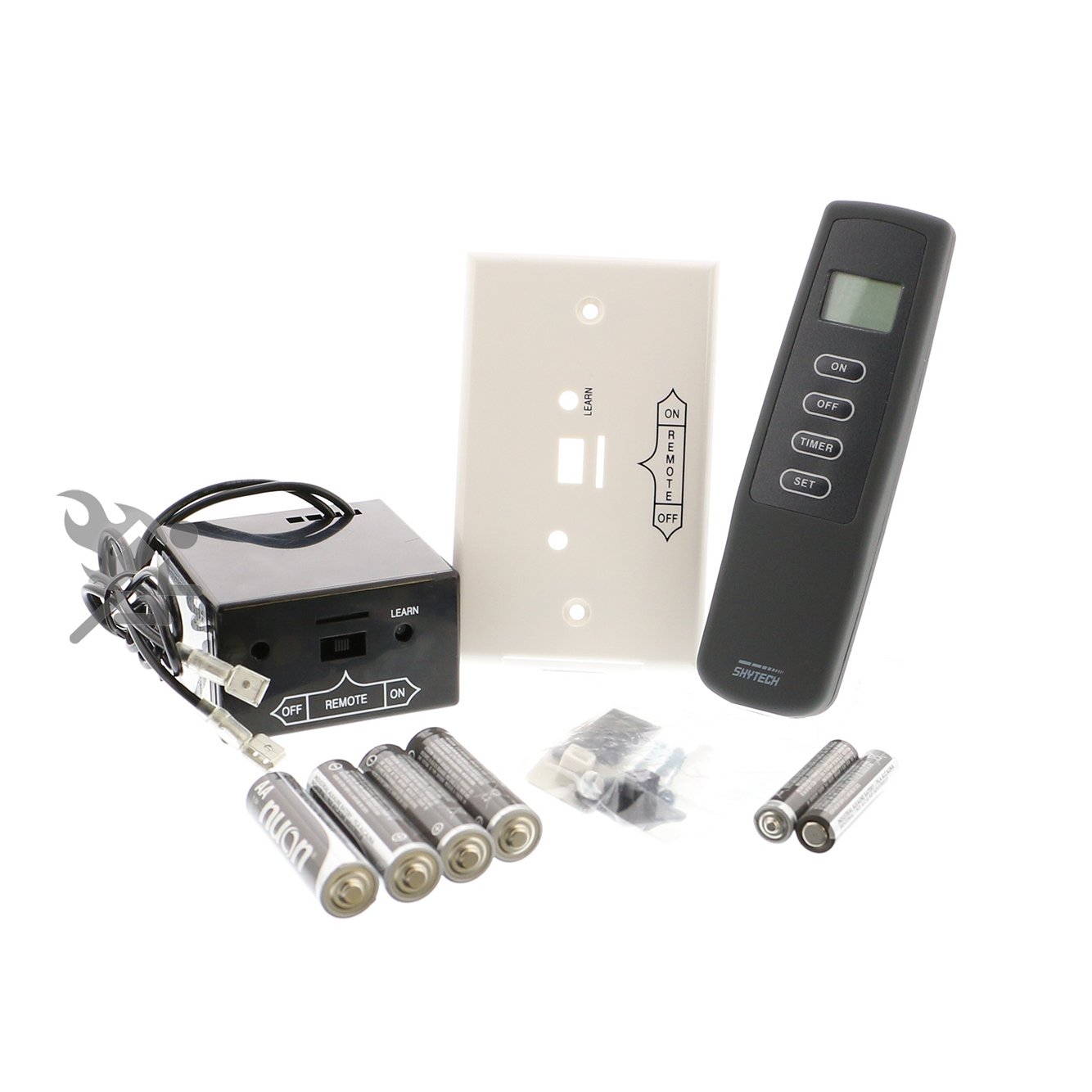 Skytech SKY-1001 T/LCD Fireplace Remote Control with Timer - Wireless Thermostat for Electric Fireplace, Easy Installation & Temperature Settings - Perfect for Living Room, Bedroom & Office Heating