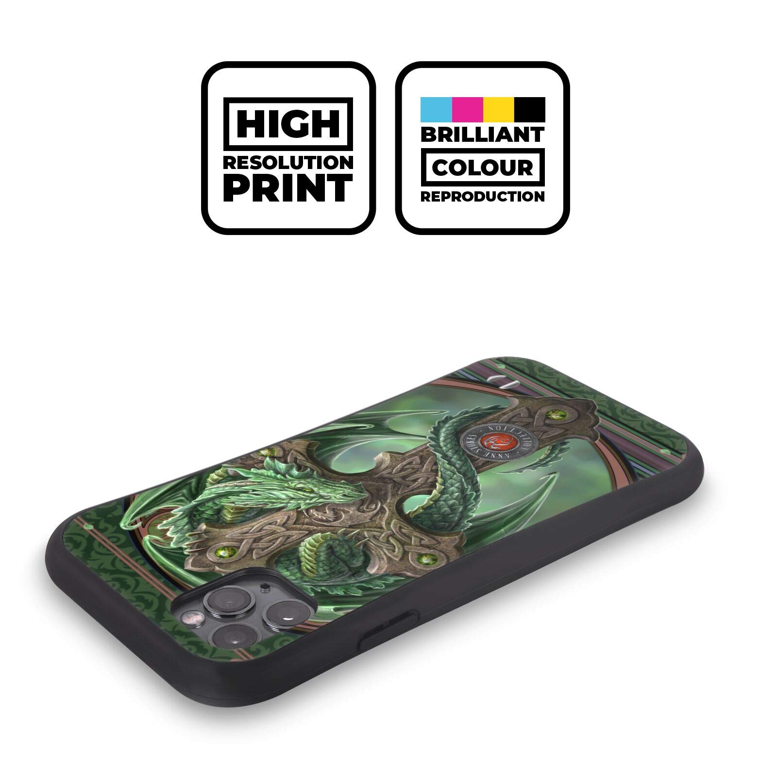 Officially Licensed Anne Stokes Woodland Guardian Dragons Hybrid Case for iPhone 13 Pro - Fantasy Art Protective Cover - Perfect for Gaming Enthusiasts & Fantasy Lovers