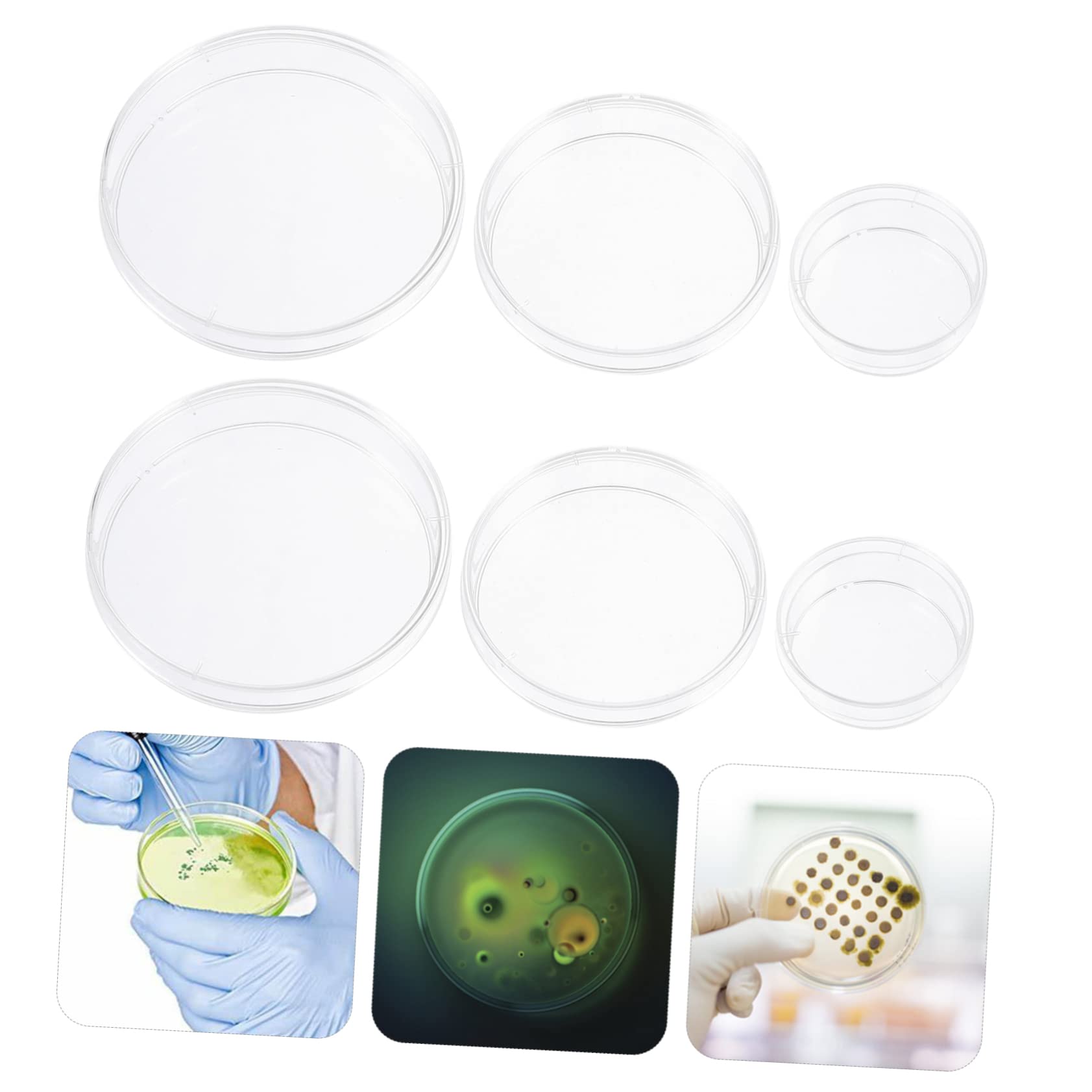 30pcs Plastic Petri Dishes for Cell Culture, Tissue Culture - Lab-Grade Sterile Disposable Culture Dishes for Microbiology, Biology Experiments & Scientific Research