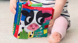 Interactive Cuddle Squeak Peek Cloth Book for Babies - Scholastic Early Learners Developmental Toy - Perfect for Tummy Time, Sensory Play & Early Learning