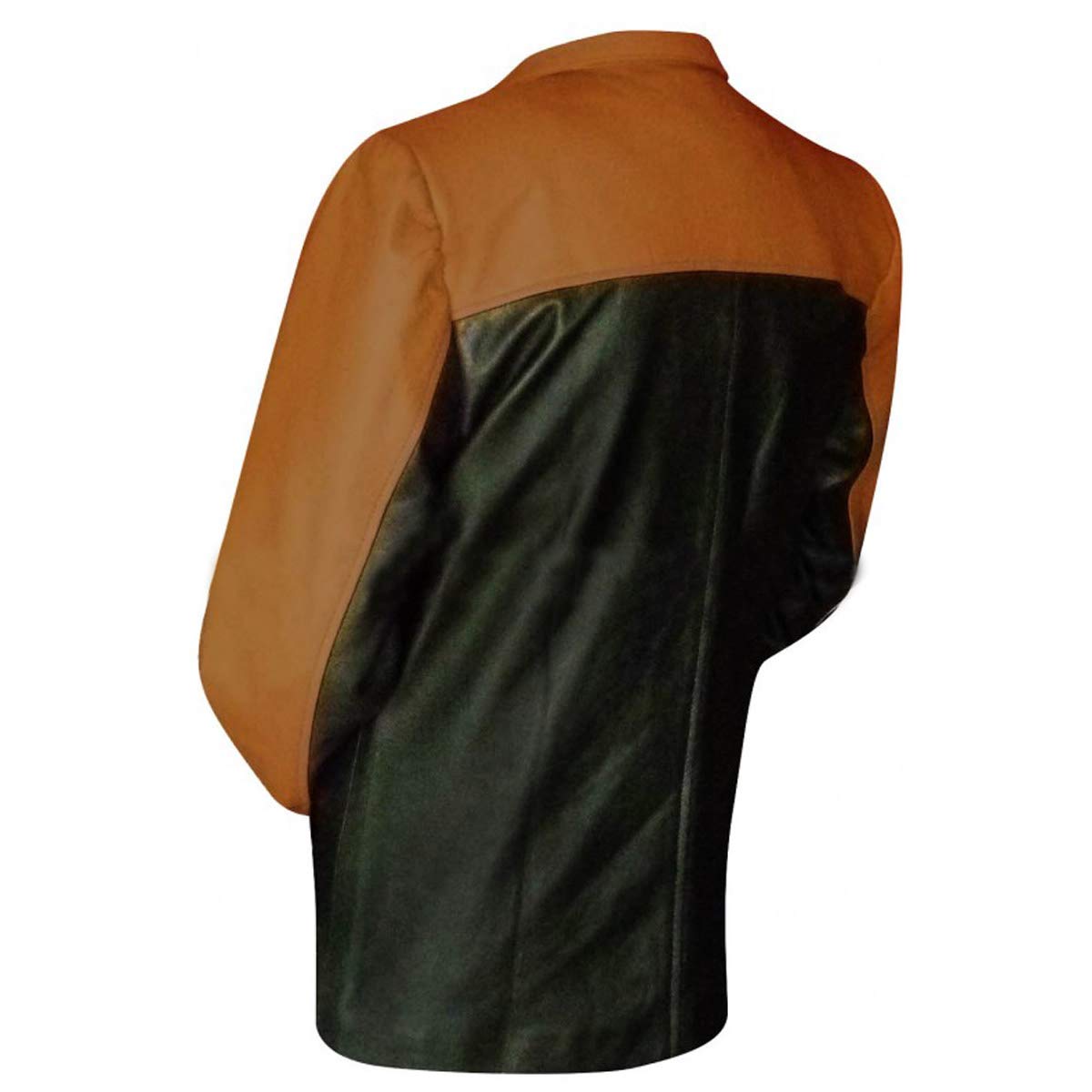 Women's Black & Brown Leather Jacket - Fashionable Law Enforcement Style Jacket for Women | Perfect for Casual Wear, Office Outfits, and Cosplay