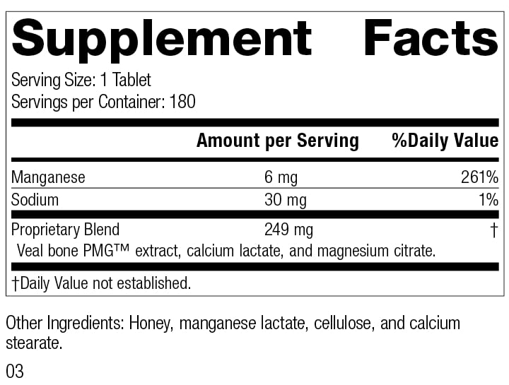Biost Teeth and Bone Health Supplement by Standard Process Inc. - 180 Tablets with Whole Food Magnesium Citrate, Calcium Lactate & Manganese | Supports Strong Teeth, Healthy Bones & Joints - Ideal for Adults & Seniors