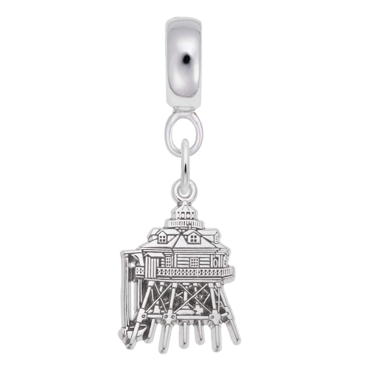 Thomas Point Lighthouse Maryland Charm Dangle Beads for Bracelet Making - Perfect for DIY Jewelry, Friendship Gifts & Coastal Themed Accessories