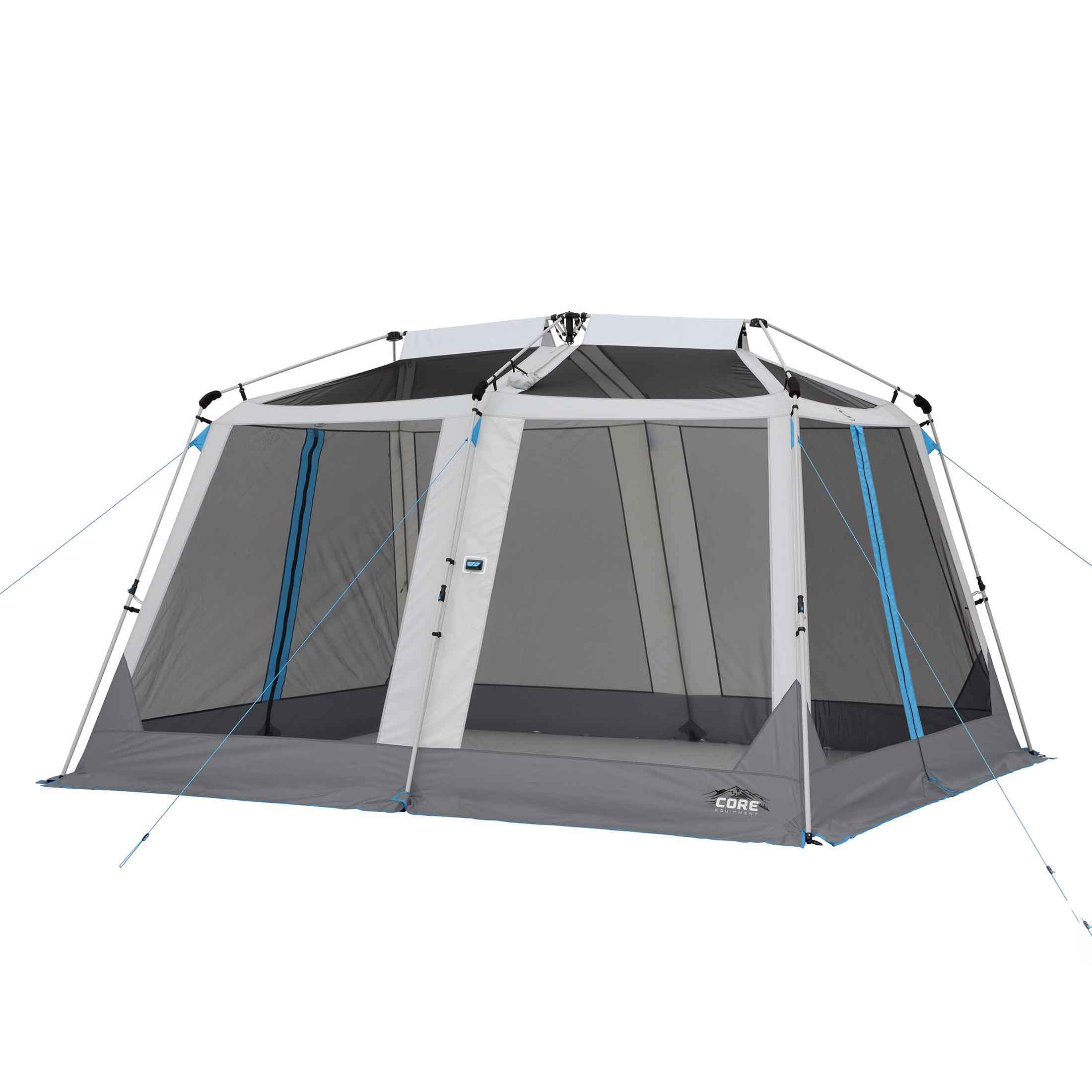 12'x10' Instant Pop Up Canopy Tent with LED Lights - Portable Folding Screen Shelter for Camping, Backyard Parties, BBQ, Tailgating & Outdoor Events | Waterproof Sun Shade for Patio, Picnic & Family Gatherings