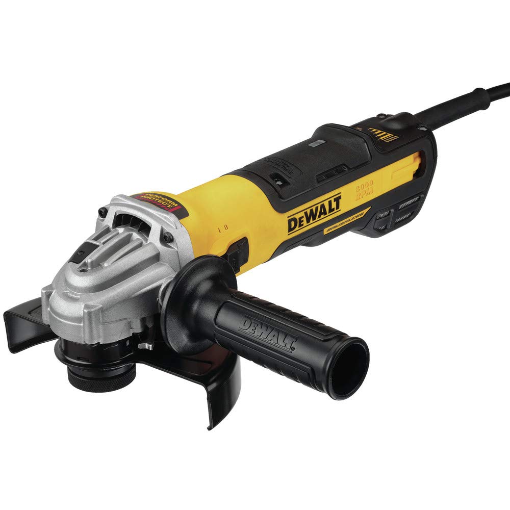 DEWALT 5-6 Inch Small Angle Grinder with Variable Speed - Tool Only (DWE43240INOX) - Perfect for Metal Cutting, Grinding & Polishing in Construction & DIY Projects