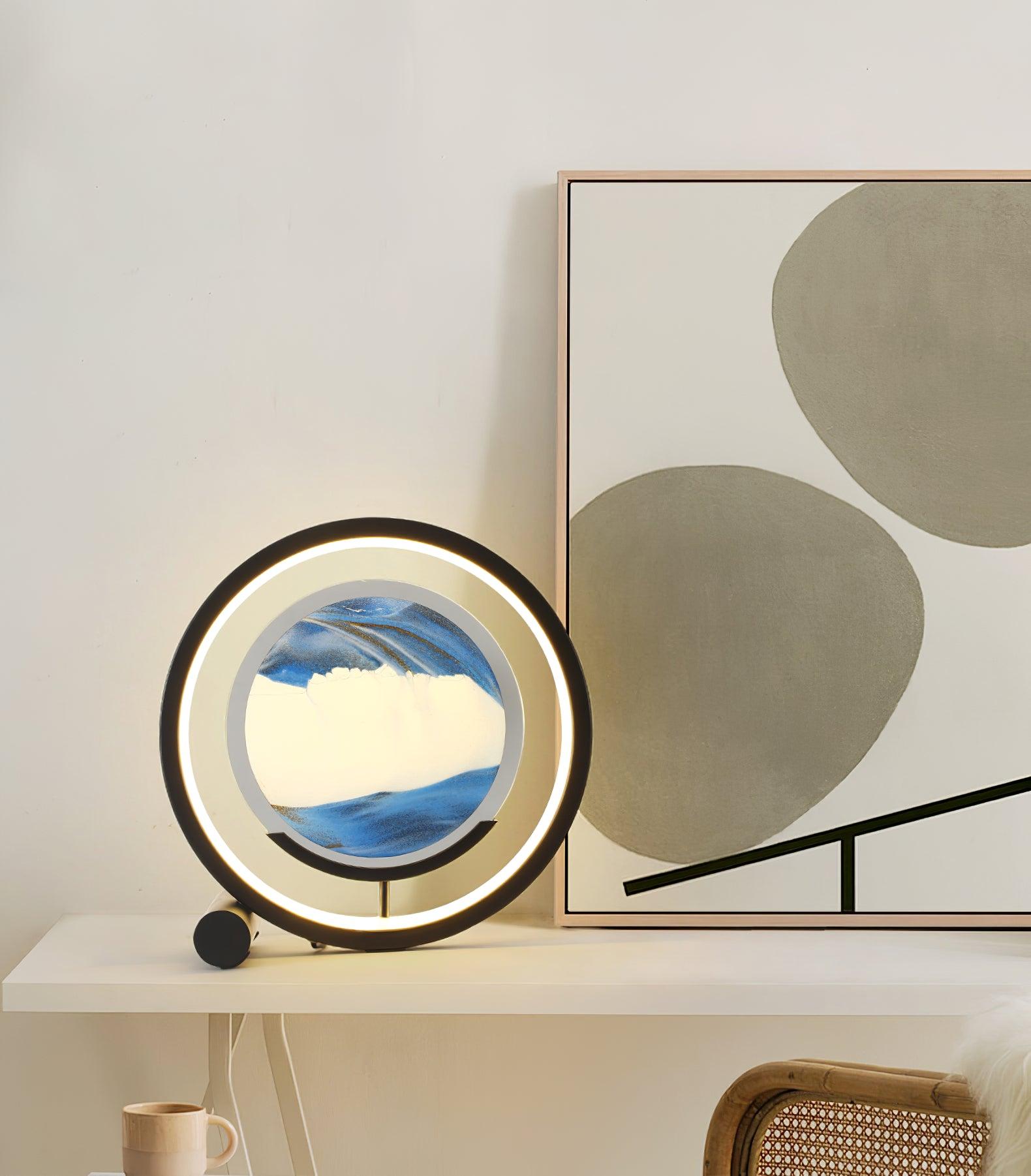 Relaxing Sand Table Lamp - Zen Meditation Decor for Home, Office & Yoga Studio - Perfect for Stress Relief & Relaxation