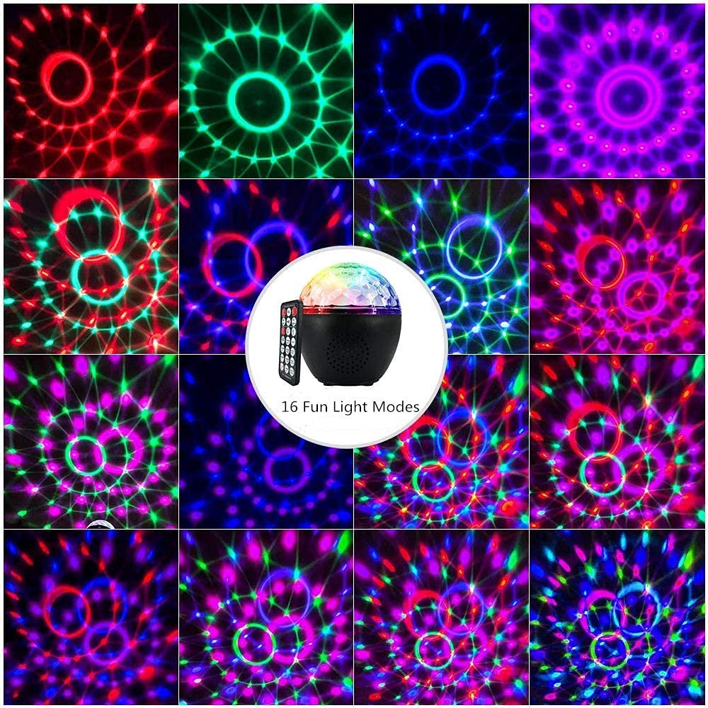 Portable Bluetooth Disco Ball with Remote Control - Sound Activated DJ Strobe Light for Dance Parties, Birthday Celebrations & Room Decor | Perfect for Christmas, Nightclubs, Home Parties & Events
