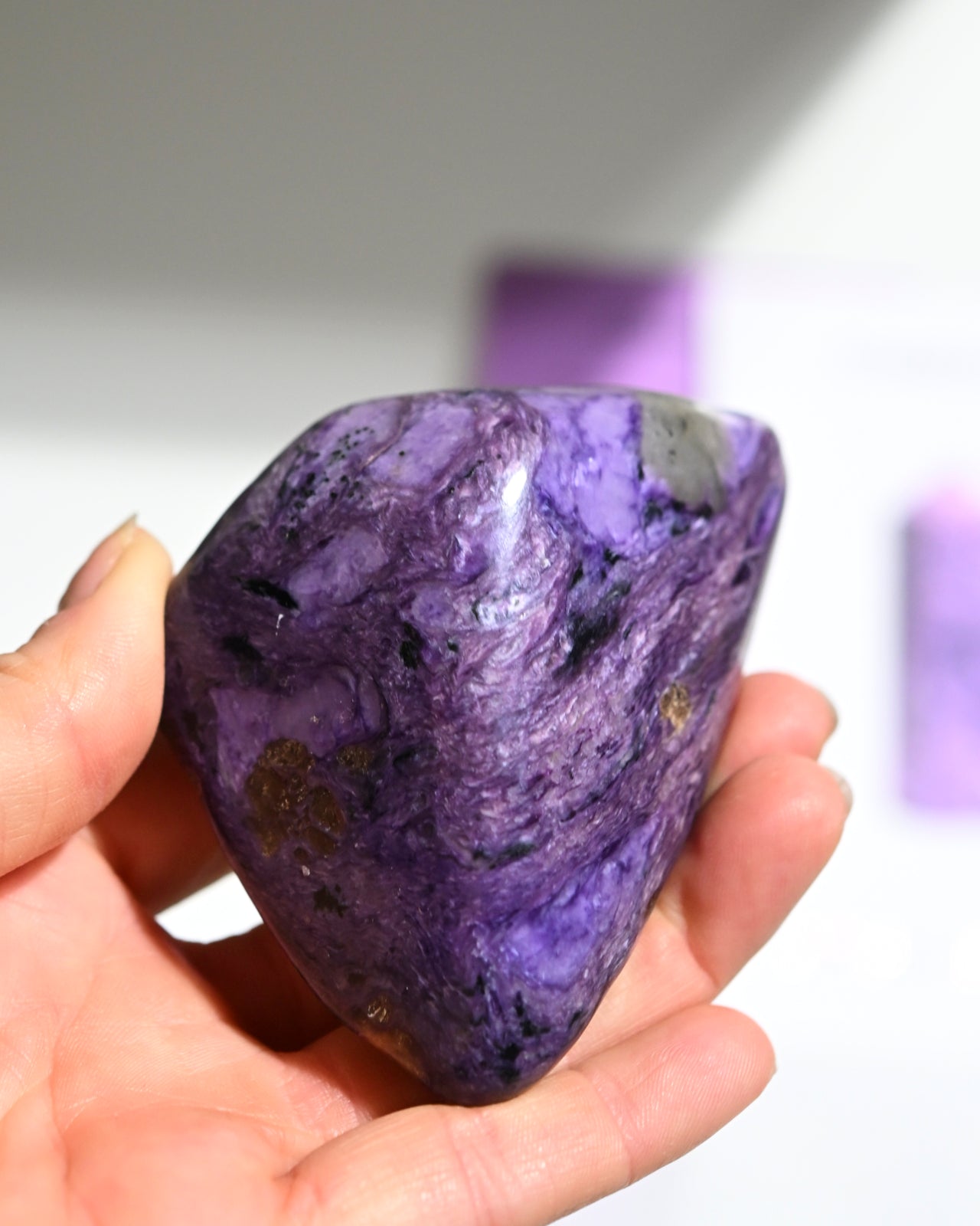 Natural Charoite Freeform Stone - Unique Purple Gemstone for Jewelry Making, Healing Crystals & Home Decor | Perfect for Meditation, Energy Work & Gifts