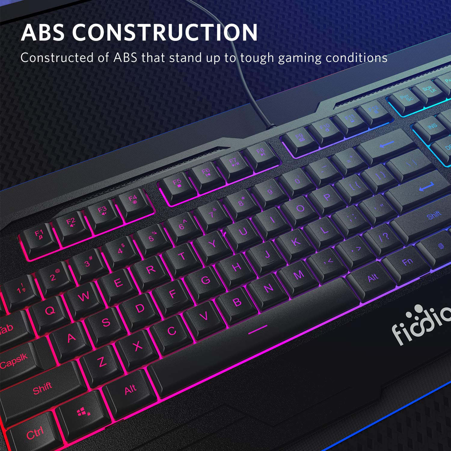 Rainbow Gaming Keyboard & Mouse Combo - 104 Keys, 1600 DPI for PC Gamers - Perfect for Esports & Office Work