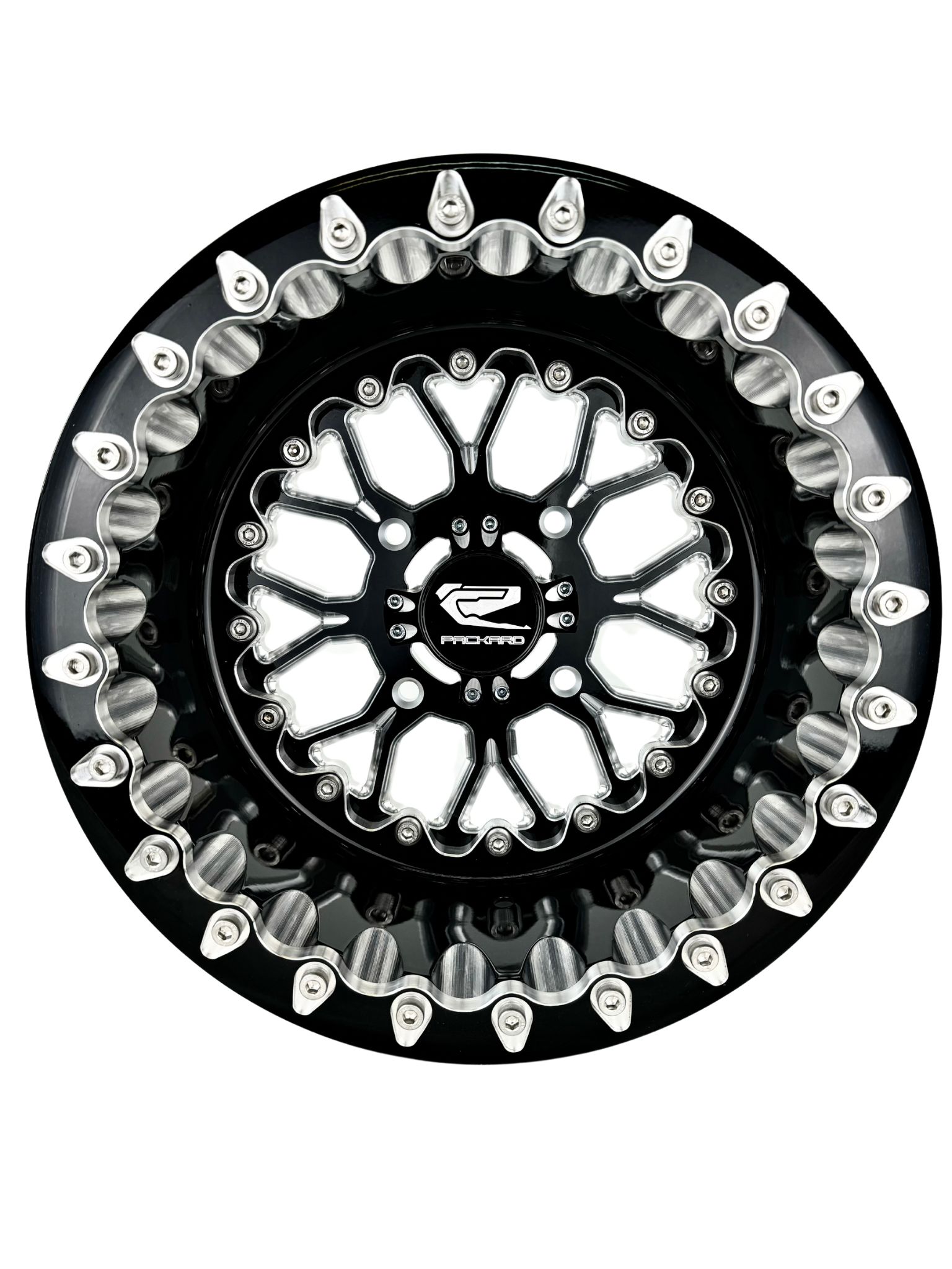 Wishbone FF Forged Beadlock Wheels - Gloss Black Finish for Off-Road Trucks & Jeeps - Perfect for Trail Riding & Rock Crawling