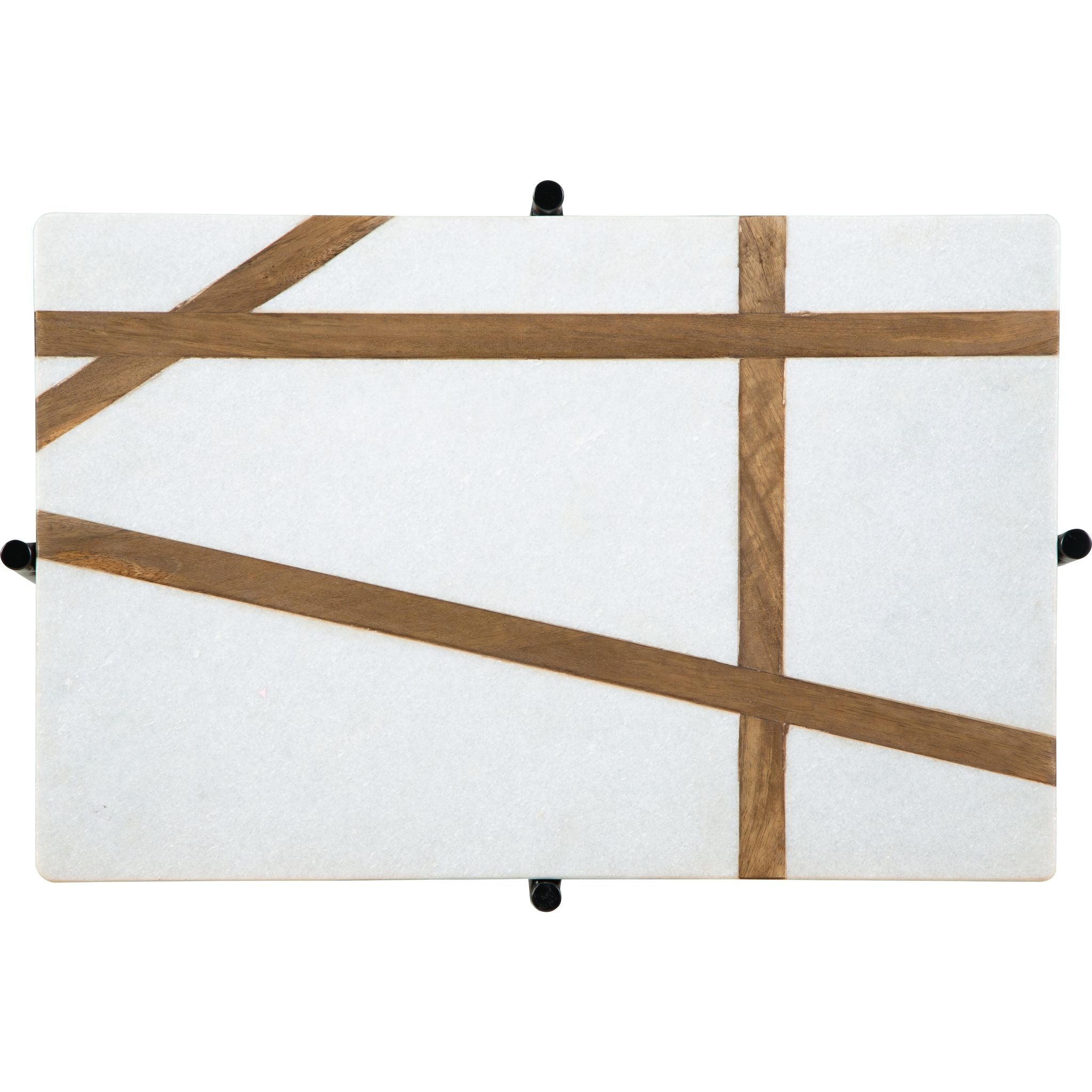 Braxmore Accent Table - White & Light Brown End Table for Living Room, Bedroom, or Entryway - Stylish Side Table for Home Decor