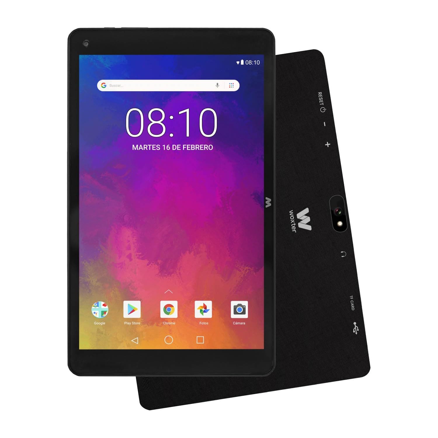 Woxter X-200 PRO 10 Inch Android Tablet - 3GB RAM, 64GB Storage, Quad Core Processor, IPS HD Display, Bluetooth, WiFi, Android 9.0 - Perfect for Work, Study & Entertainment (Black)