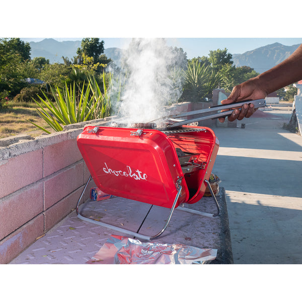 Delicious Chocolate Chunk Grill Mat - Non-Stick BBQ Cooking Mat for Grilling, Baking & Roasting - Perfect for Outdoor Picnics, Camping & Backyard Parties (Red)