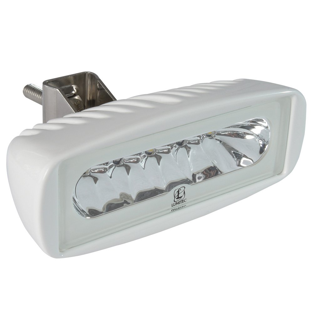 Lumitec Caprera2 LED Spreader and Deck Flood Lights - White/Blue Dual Color, Bracket Mount Marine Lighting for Boats, Yachts, and Watercraft | Perfect for Night Fishing, Docking, and Deck Illumination