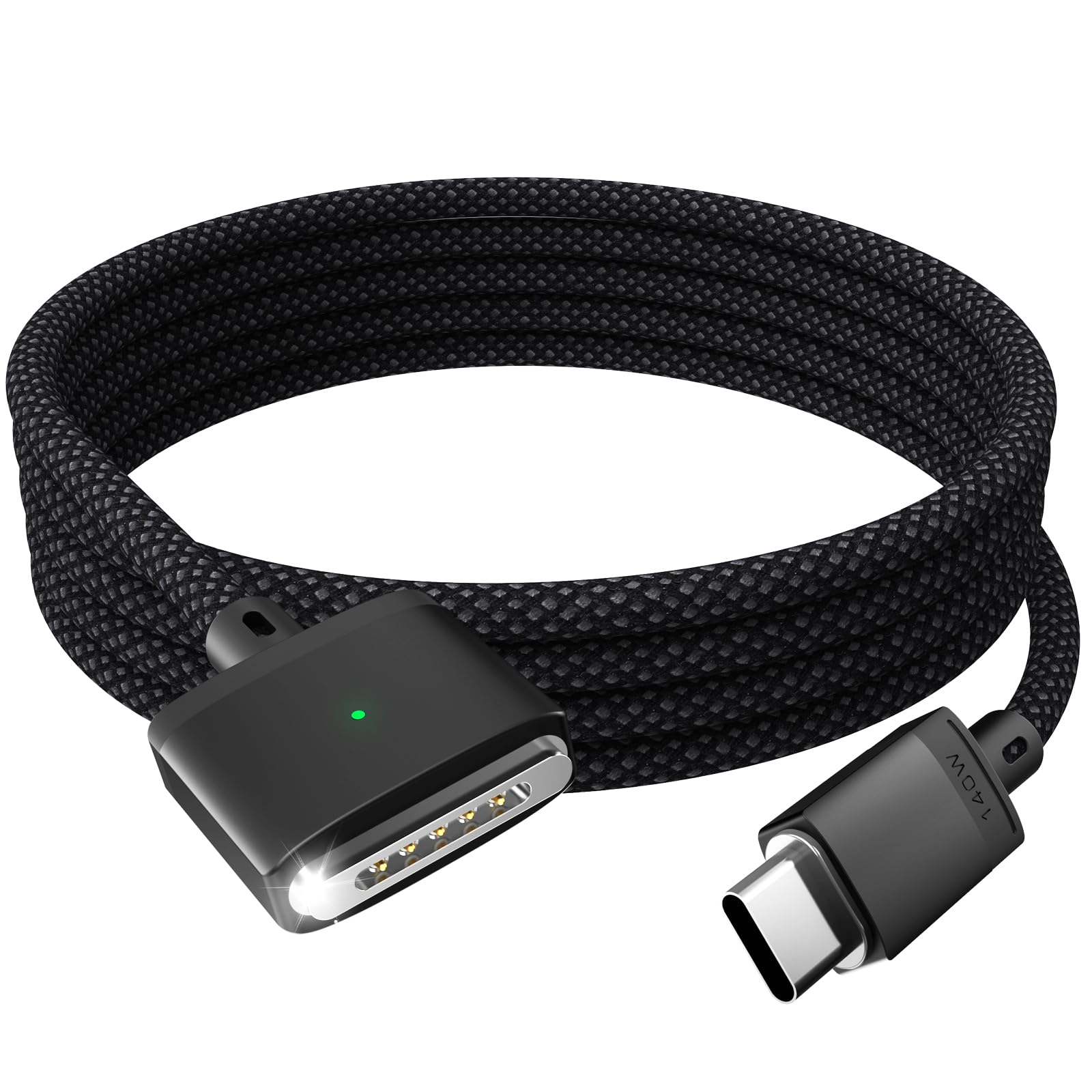 140W USB-C to Magnetic 3 Fast Charging Cable - Compatible with MacBook Pro 2024 M3 Pro/Max, MacBook Air 2022 M2, MacBook Pro 2023 M2 Pro/Max - 6.6ft Magsafe Charger for 14