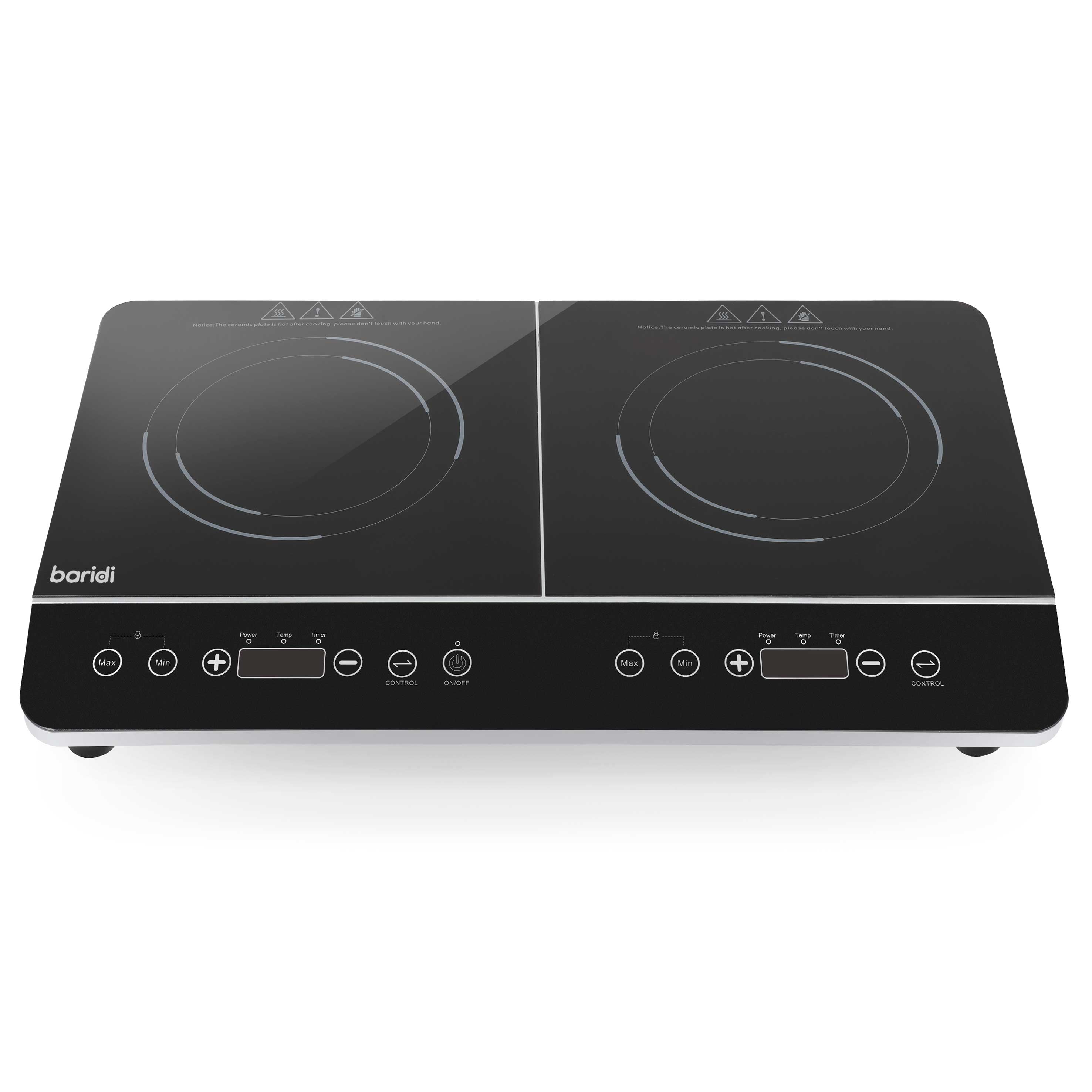 Baridi Portable Induction Cooktop - 2 Burner, 2800W, 10 Power Levels with Timer, Black DH146 | Perfect for Small Kitchens, Dorms, RVs & Outdoor Cooking