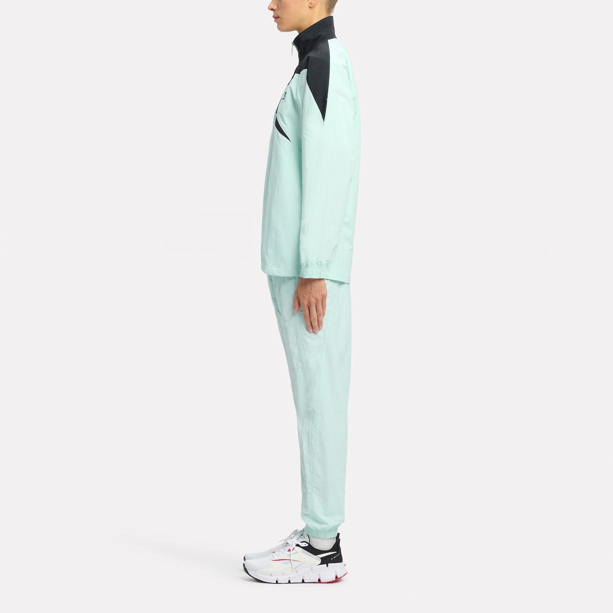 Women's High-Waisted Fleece-Lined Running Tights - Glitch Aqua Color for Yoga, Gym & Outdoor Workouts