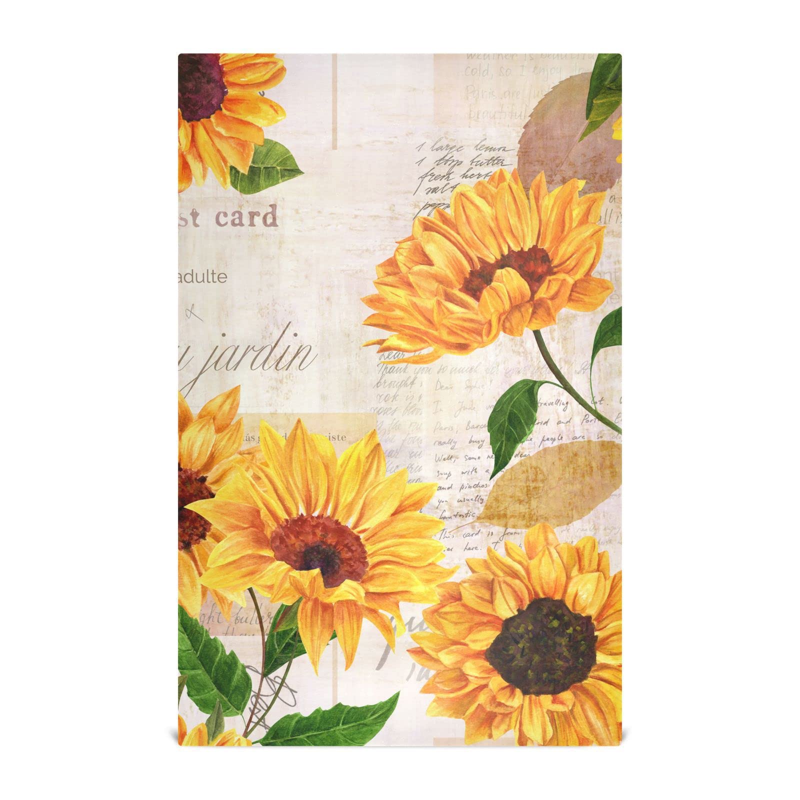 Sunflower Kitchen Towels Set of 1 - Ultra Soft & Highly Absorbent Dishcloths for Drying Dishes - 18 x 28 Inch with Hanging Loop - Perfect for Kitchen, Bathroom, Bar & Home Decor - Ideal for Daily Cleaning, Dish Drying & Decorative Accents