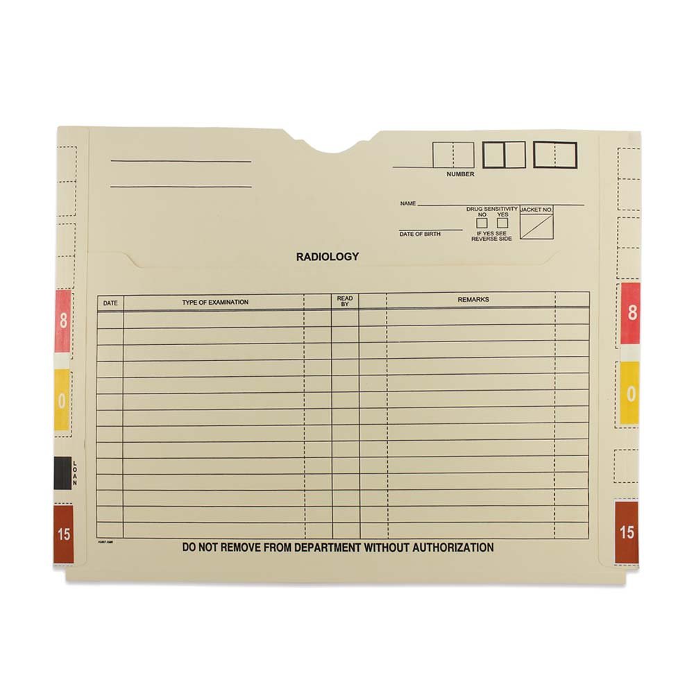 XJ2230-15 Compatible Master Jacket with Pocket - 11Pt Manila File Folders with Year Bar & Terminal Digit Color-Coding (19