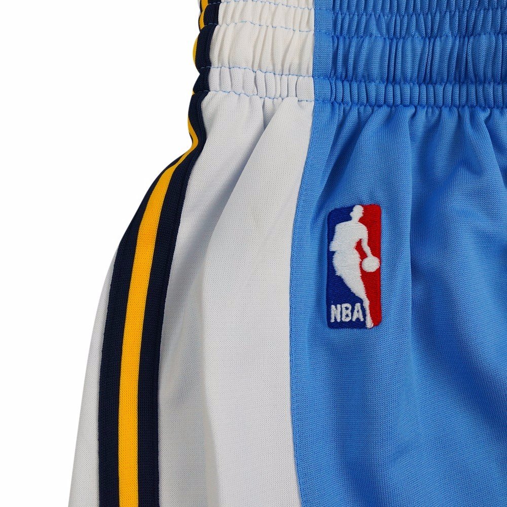 Adidas Denver Nuggets NBA Light Blue Men's Authentic On-Court Climacool Basketball Shorts - Moisture-Wicking Performance for Game Day & Casual Wear