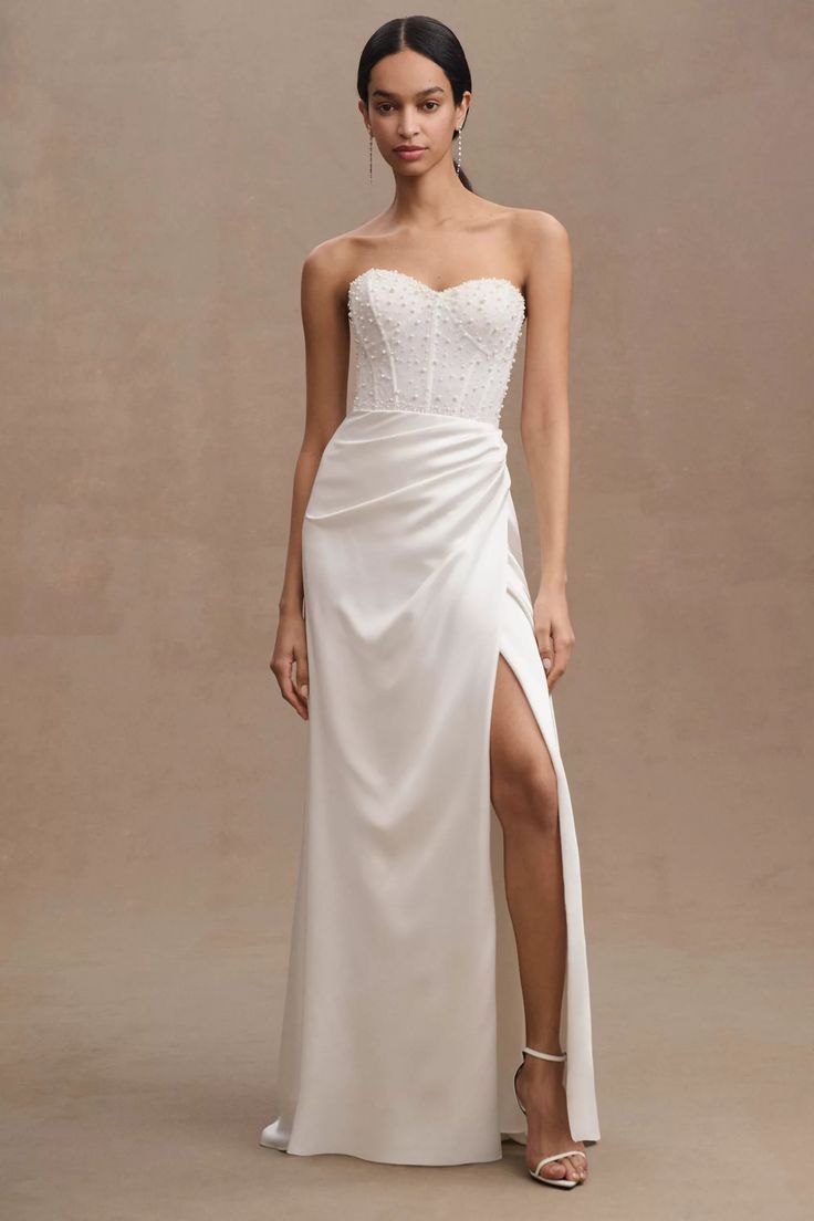 Watters Tilly Gown - Elegant A-Line Wedding Dress with Lace Details | Perfect for Bridal, Formal Events & Special Occasions