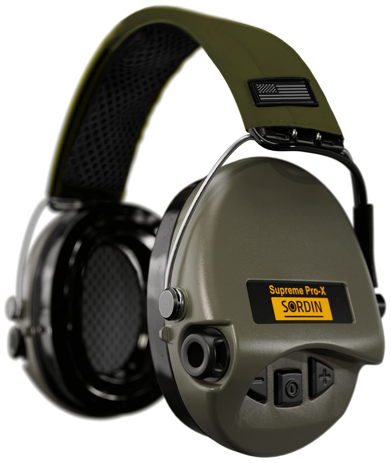 Sordin Supreme Pro-X Electronic Ear Protection for Hunting & Shooting - Active Noise Cancelling Headphones with US Headband & Gel Pads - Perfect for Range, Hunting, and Outdoor Sports