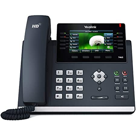 Yealink SIP-T46U Business VoIP Phone System - 16 Phone Bundle with Voicemail, Auto Attendant, Call Recording & 1 Year Free TWAComm.com Service | Ideal for Office Communication, Remote Work & Call Center Operations