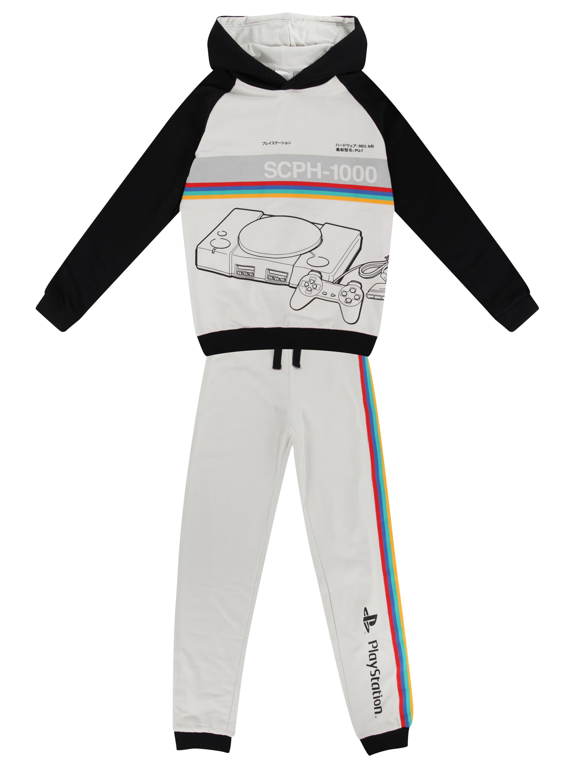 Boys PS Gamer Tracksuit Set - Hoodie & Joggers 2PC Outfit for Ages 7-15 | Video Game Console Themed | Perfect for Gaming, School & Casual Wear