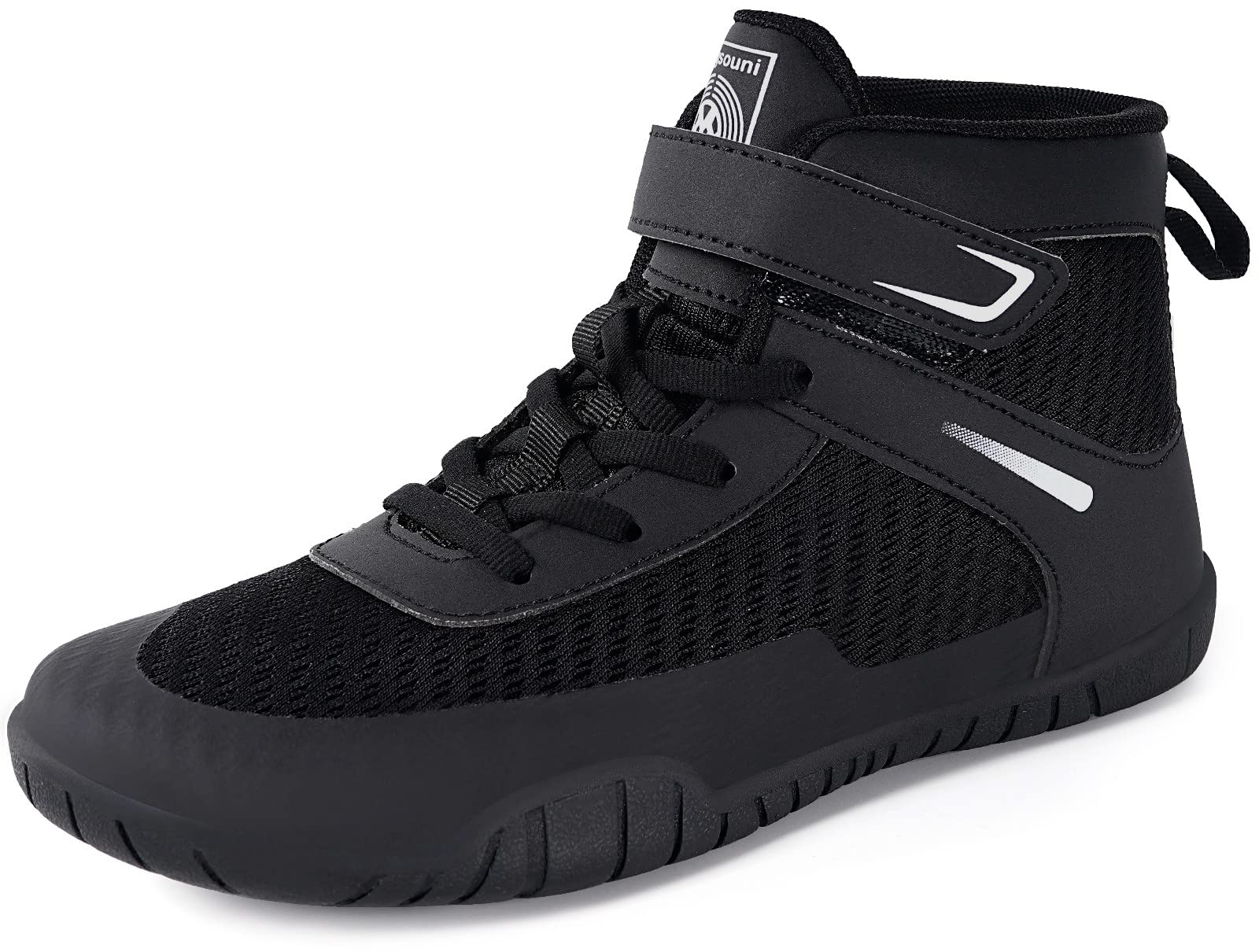 Sisttke Kids Wrestling Shoes for Boys & Girls - Lightweight Boxing & Fitness Sneakers with Zero Drop Sole - Perfect for Wrestling, Boxing, Gym Training & Martial Arts Practice