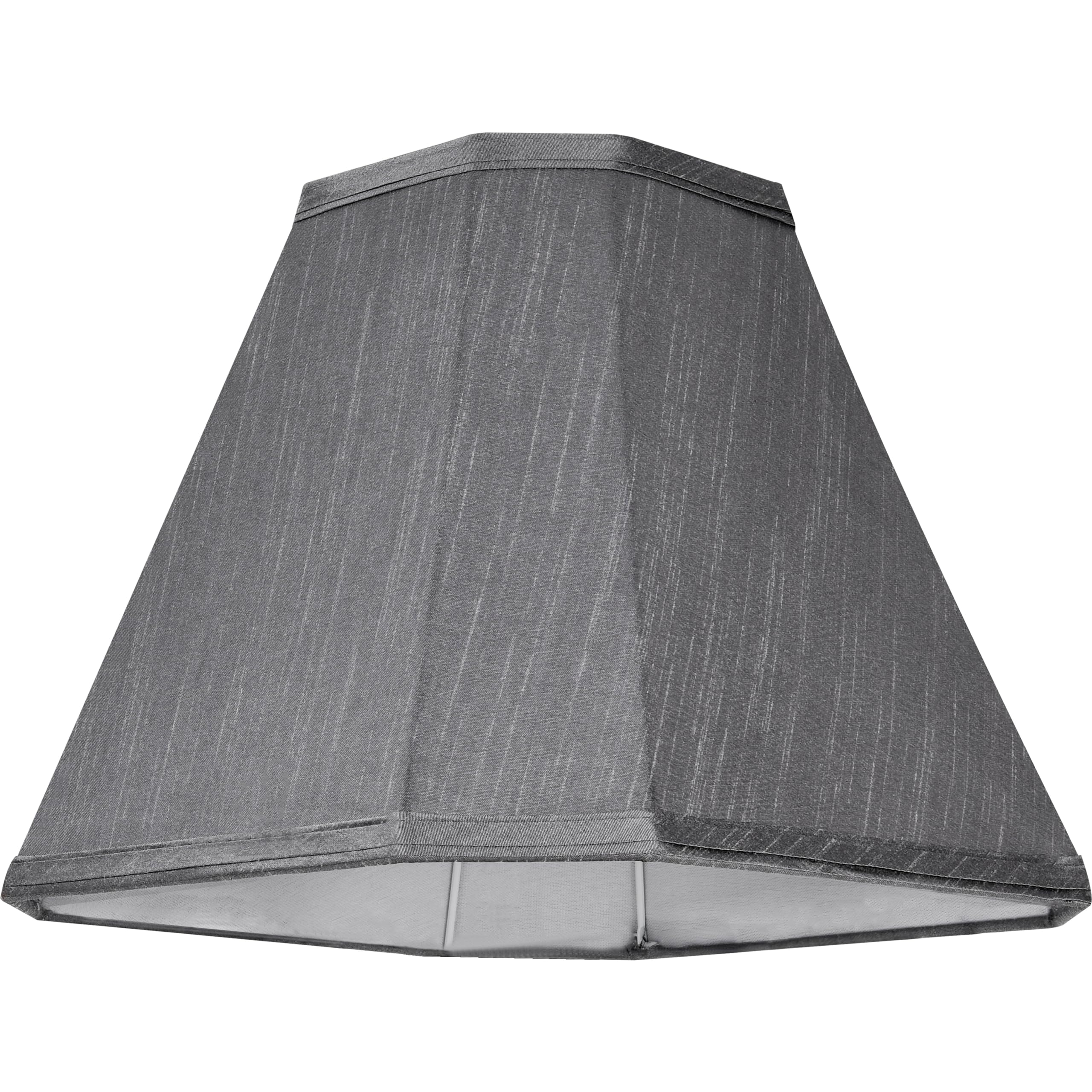 GO&SO Set of 2 Gray Fabric Bell Lamp Shades - 6.5