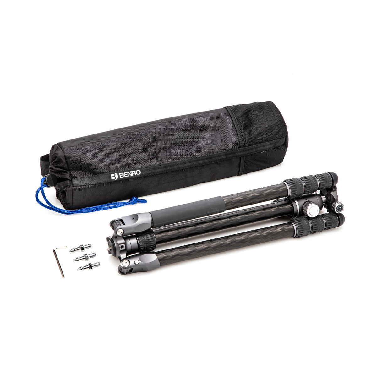 Benro FRHN24CVX25 Rhino Series 2 Carbon Fiber Travel Tripod with VX25 Ball Head - Lightweight & Compact for Photography, Hiking, and Outdoor Adventures