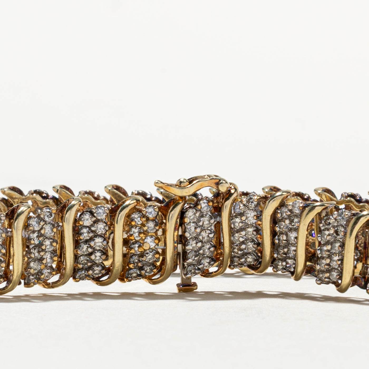 5.18ctw Diamond Cluster Tennis Bracelet for Women - 8 Inch Sterling Silver Sparkling Tennis Bracelet for Anniversary, Wedding, Party & Special Occasions