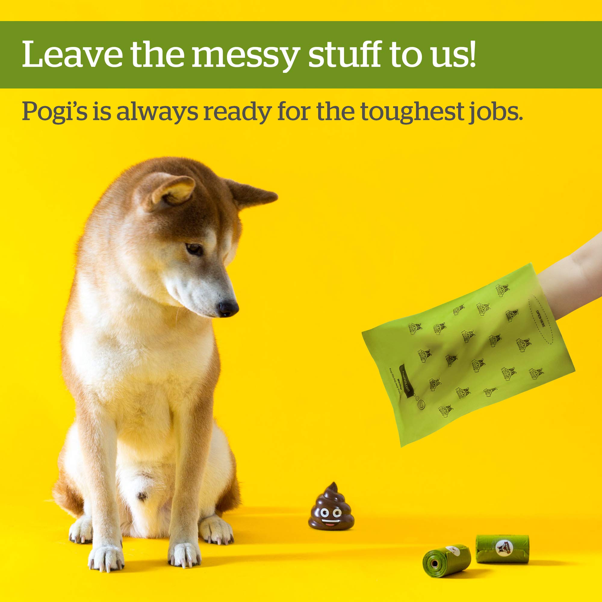 Pogi's Poop n' Wipe Combo Pack - 150 Biodegradable Dog Waste Bags & 100 Scented Pet Cleaning Wipes for Dogs | Portable Puppy Potty Essentials for Walking, Travel & Outdoor Adventures