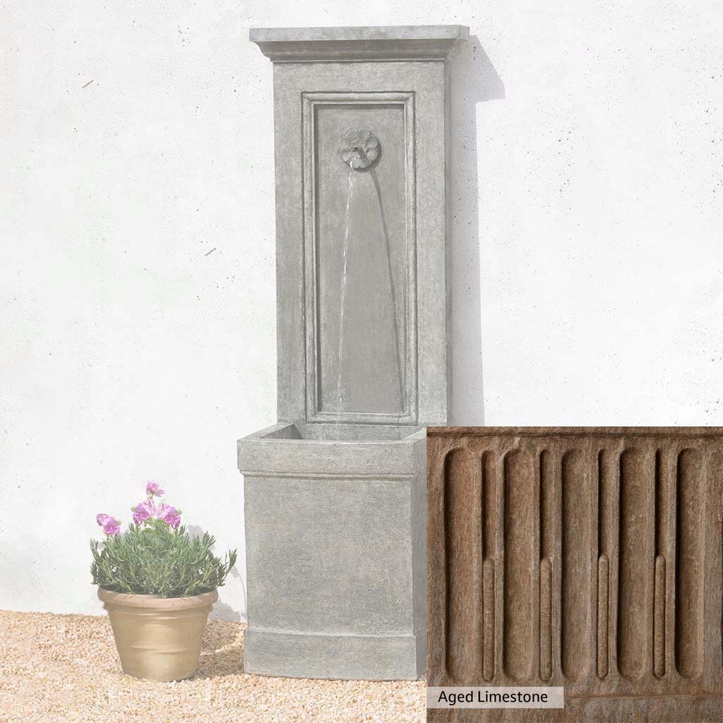 Campania International Auberge Wall Fountain - Outdoor Garden Water Feature for Patio, Yard & Landscape Decor | Relaxing Waterfall Sounds for Backyard Oasis