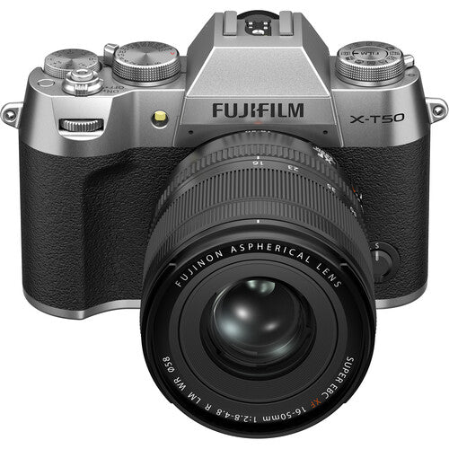 FUJIFILM X-T50 Mirrorless Digital Camera with XF 16-50mm f/2.8-4.8 Lens Kit - Silver | 26.1MP APS-C Sensor, 4K Video, Compact & Lightweight | Perfect for Travel, Street Photography & Vlogging