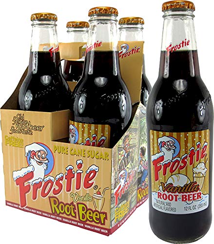 Frostie Vanilla Root Beer - 12oz Glass Bottles (6-Pack) | Retro Soda for Parties, BBQ & Vintage Lovers
