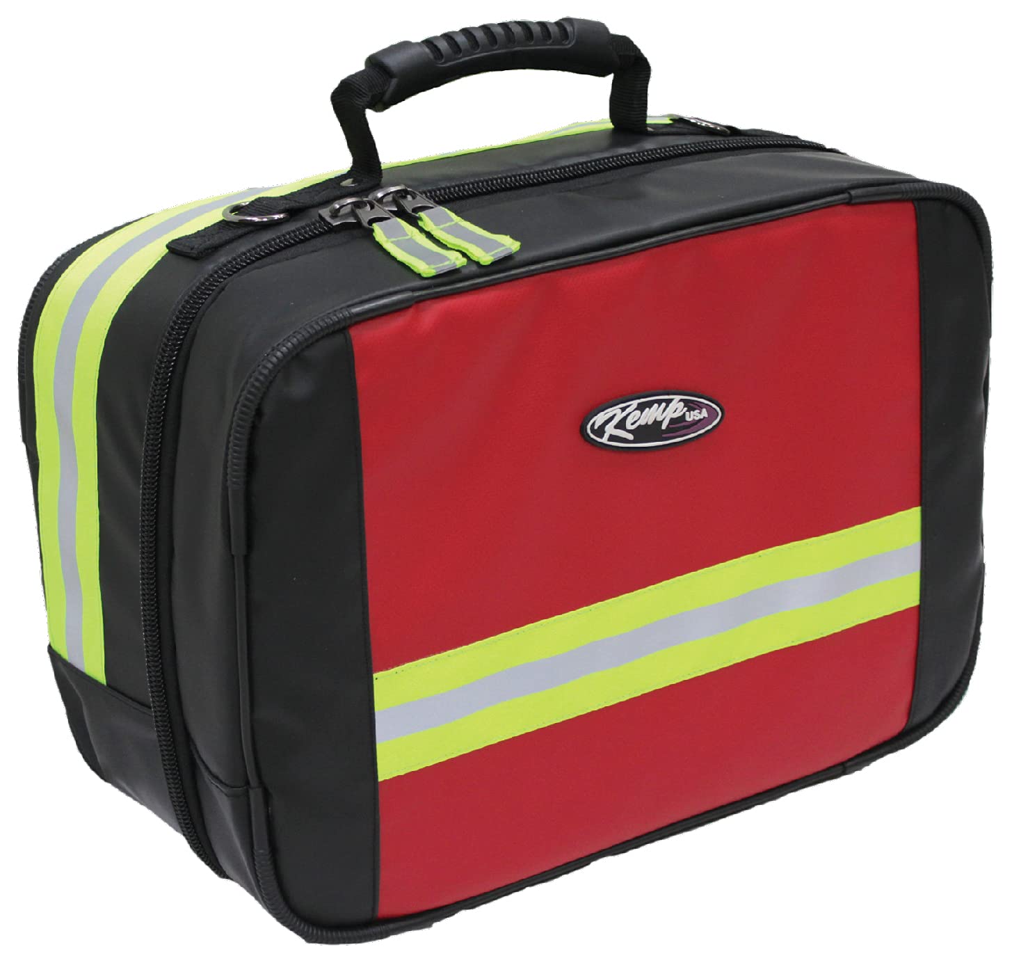 Kemp USA Waterproof Tarpaulin First Responder Bag with Multiple Medication Pouches - Durable EMT & Emergency Medical Supply Organizer for First Aid, Disaster Relief & Outdoor Adventures